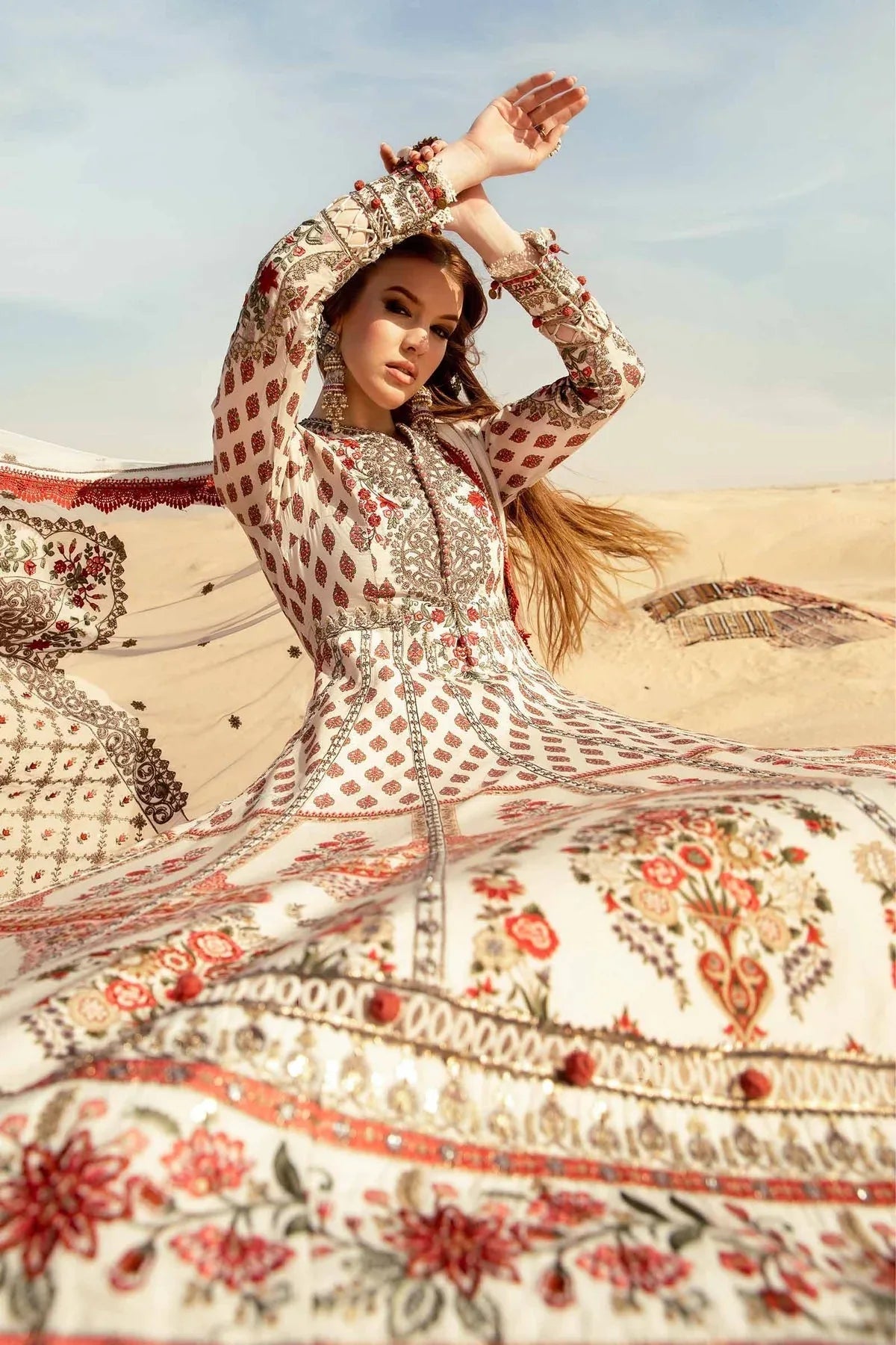 Maria B - D-2413-A - Lawn - Aqsa Fabrics