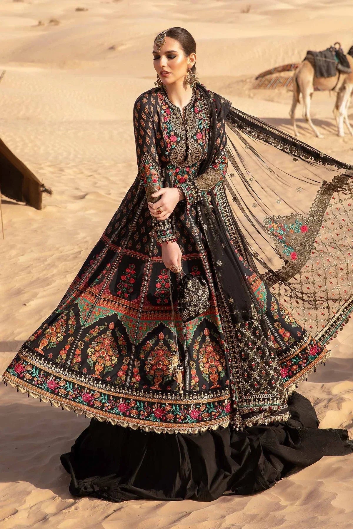 Maria B - D-2413-B- Lawn - Aqsa Fabrics