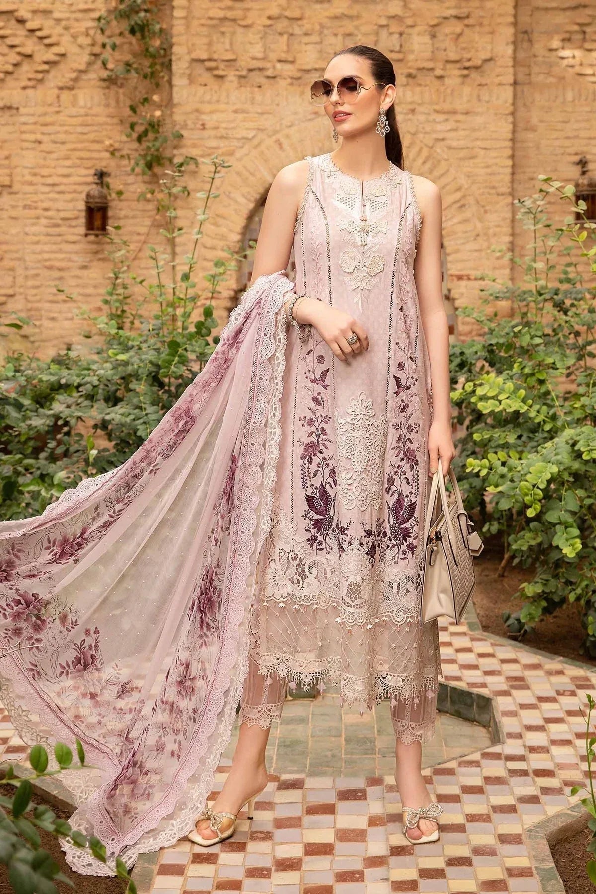 Maria B - D-2414-A - Lawn - Aqsa Fabrics