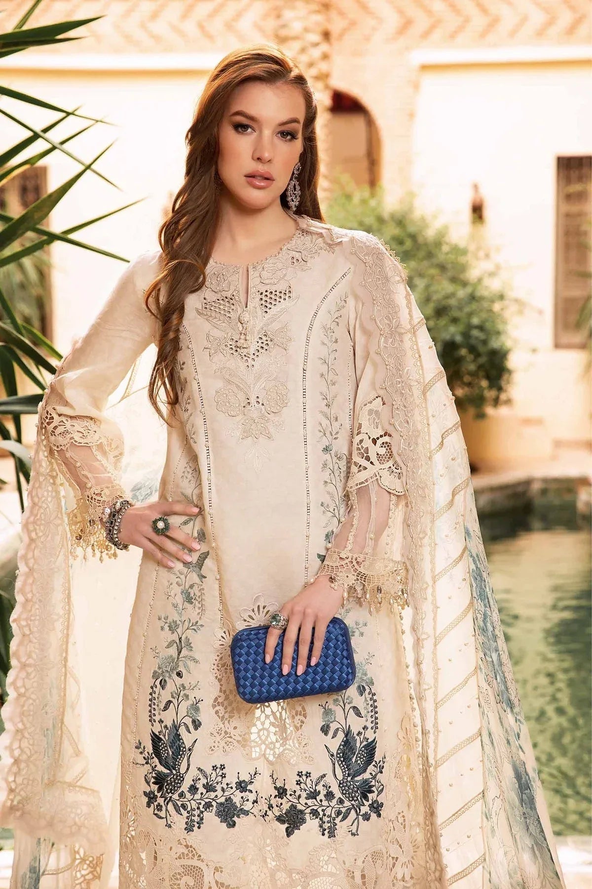 Maria B - D-2414-B - Lawn - Aqsa Fabrics