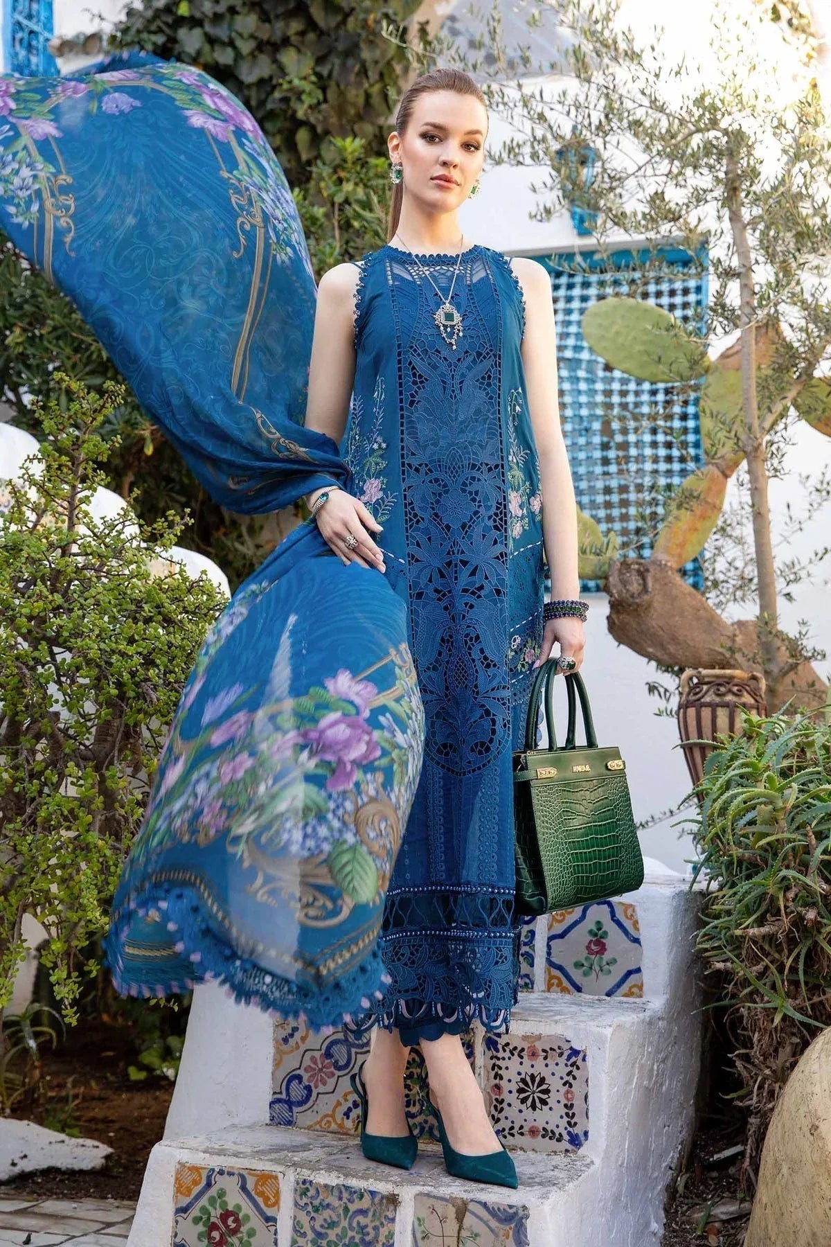 Maria B - D-2415-A - Lawn - Aqsa Fabrics