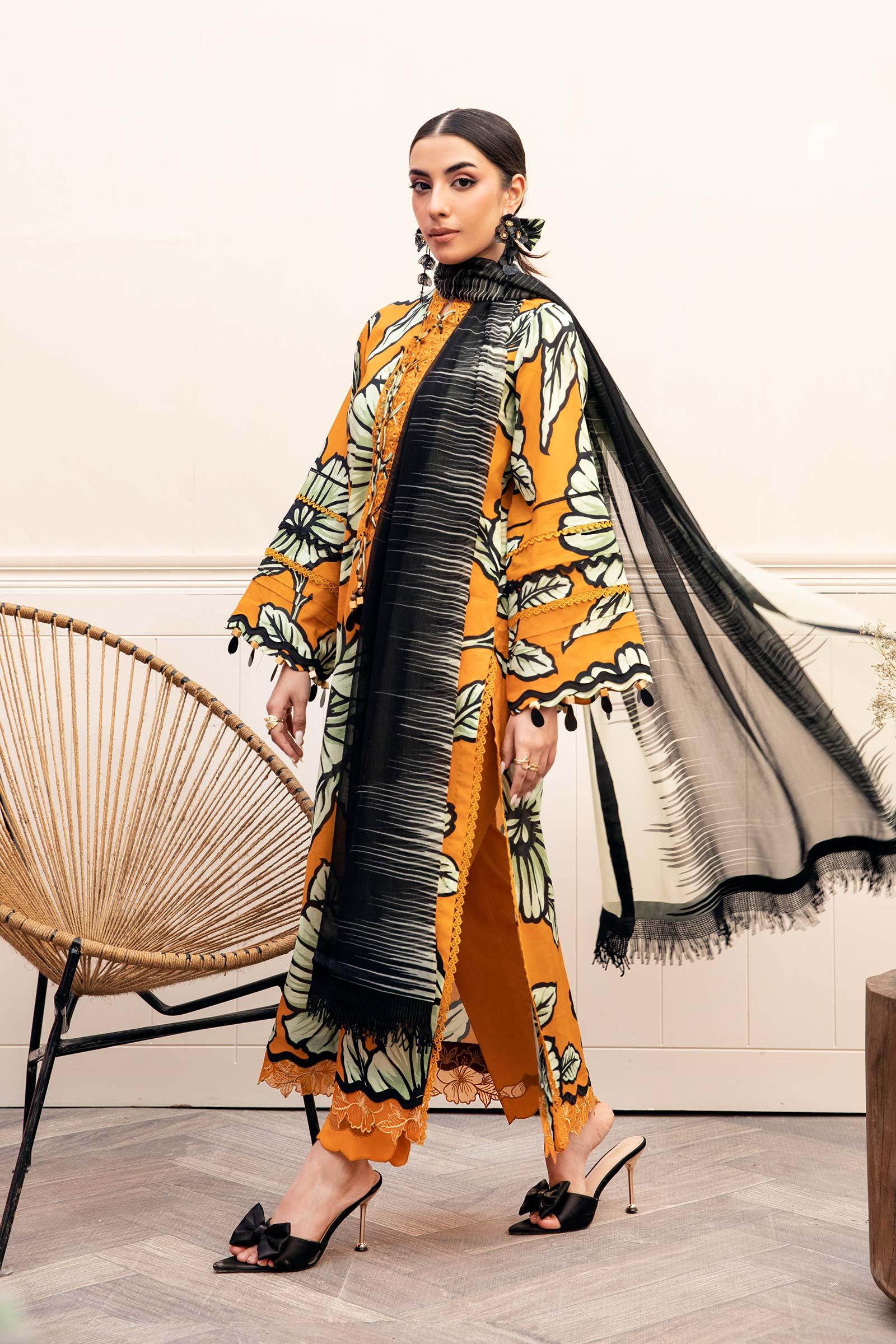 Maria B | Eid Basic Lawn | MB-CUS25-902A - Aqsa Fabrics