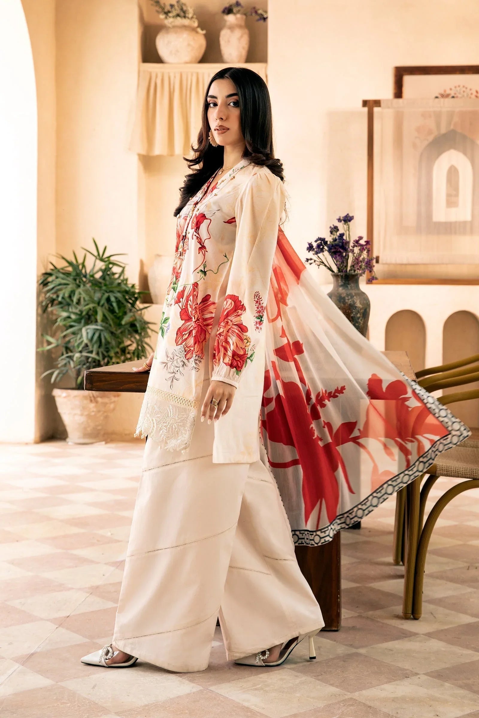 Maria B | Eid Basic Lawn | MB-CUS25-907B - Aqsa Fabrics