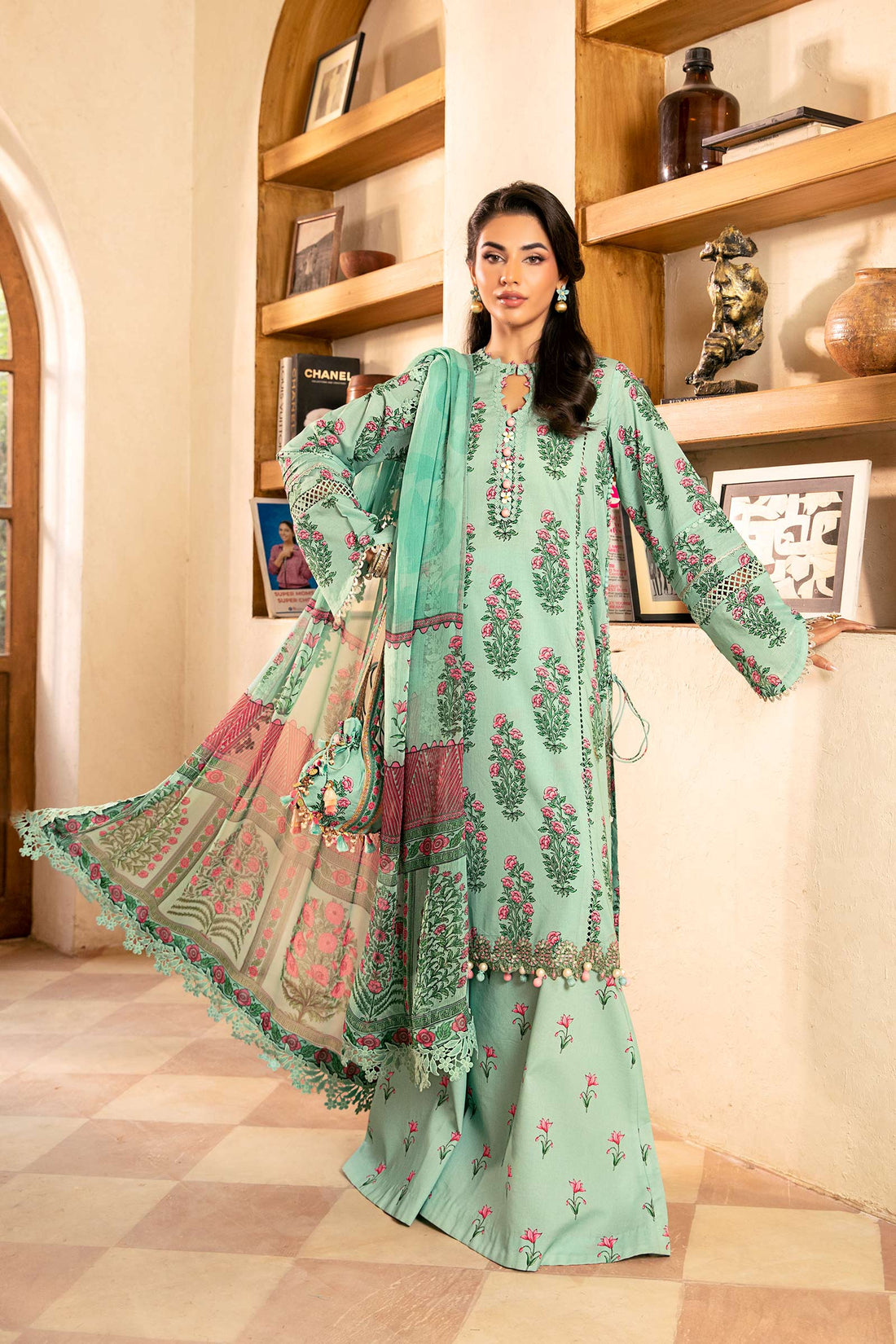 Maria B | Eid Basic Lawn | MB-CUS25-908B - Aqsa Fabrics