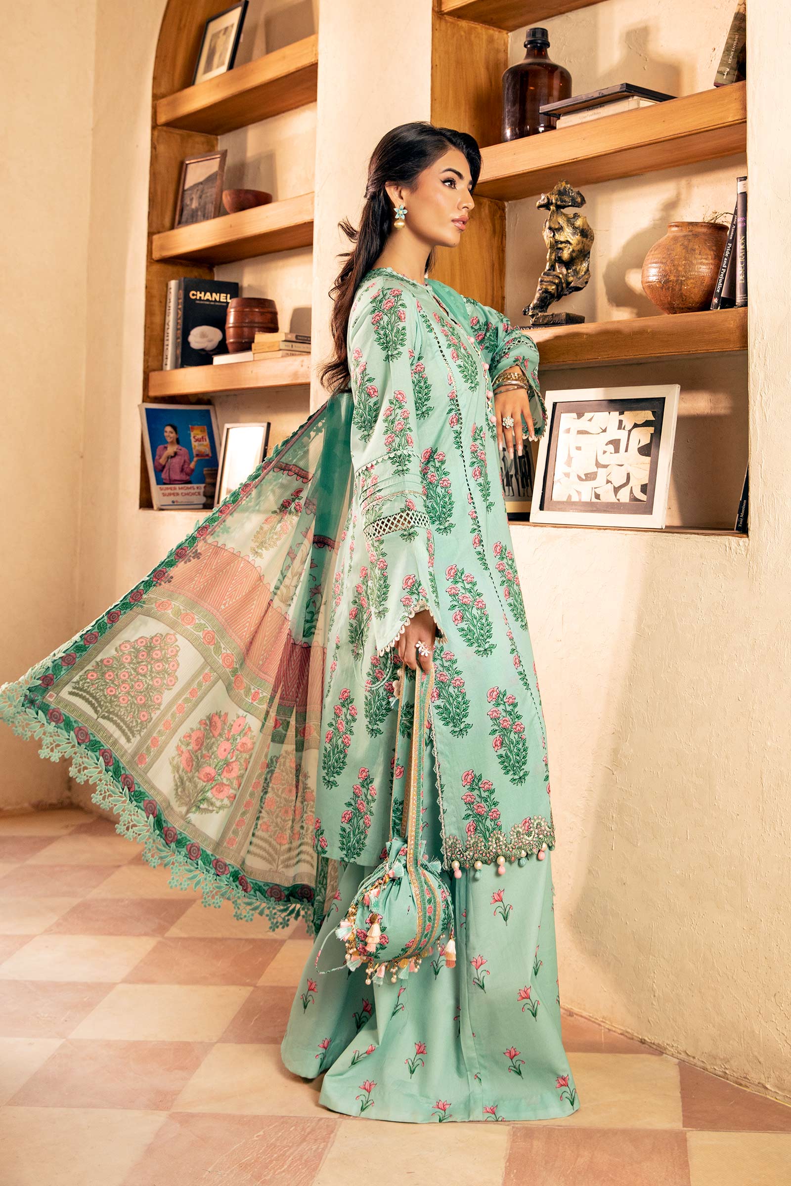 Maria B | Eid Basic Lawn | MB-CUS25-908B - Aqsa Fabrics