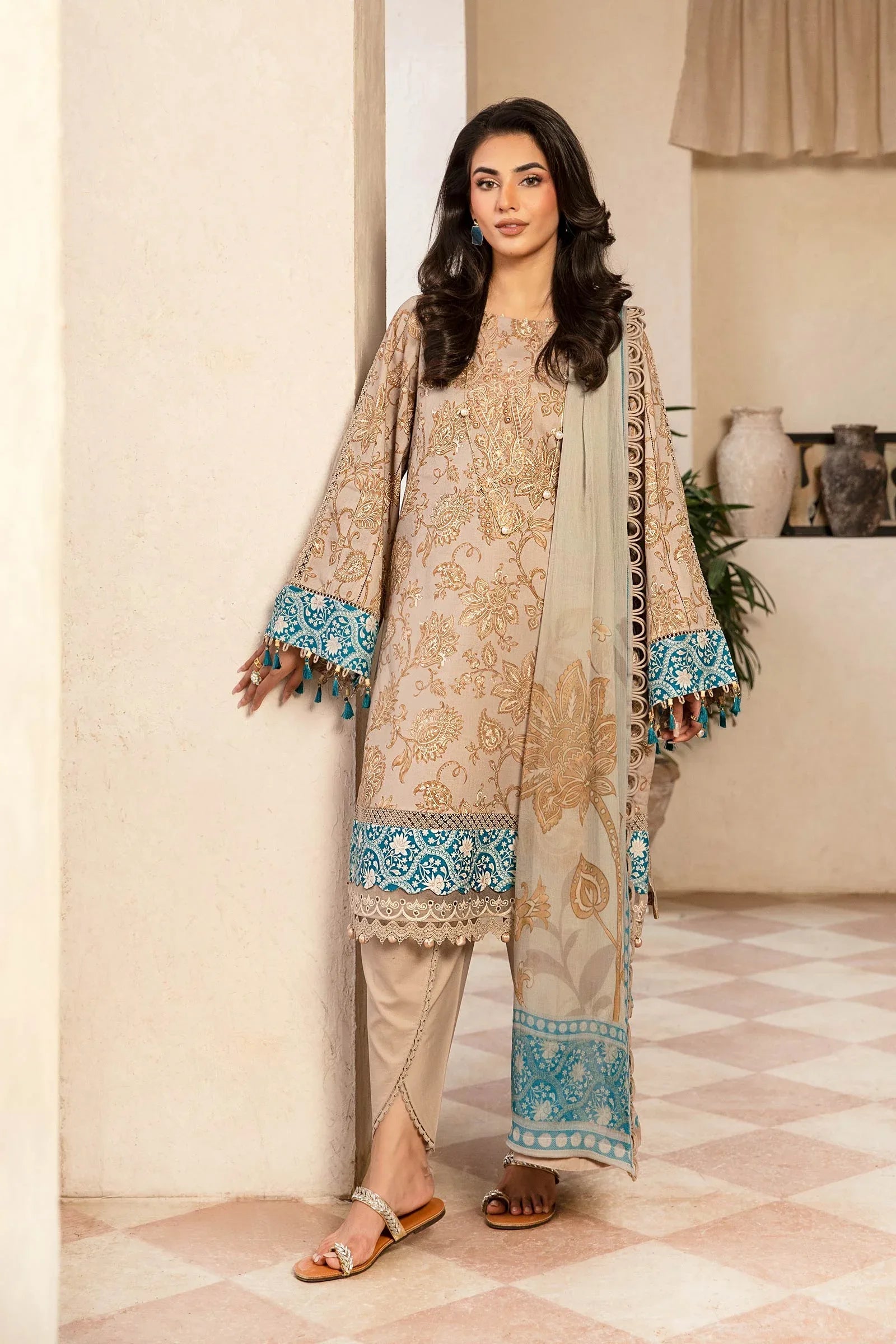 Maria B | Eid Basic Lawn | MB-CUS25-909B - Aqsa Fabrics