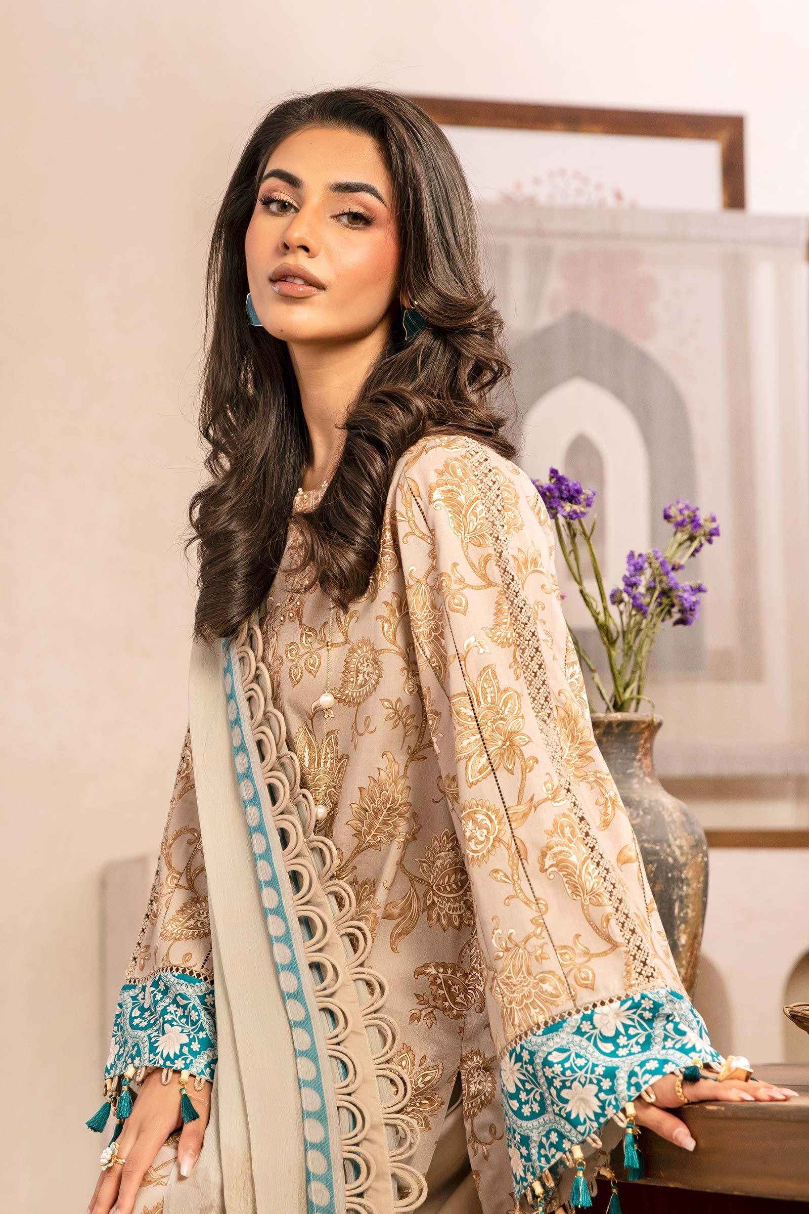 Maria B | Eid Basic Lawn | MB-CUS25-909B - Aqsa Fabrics