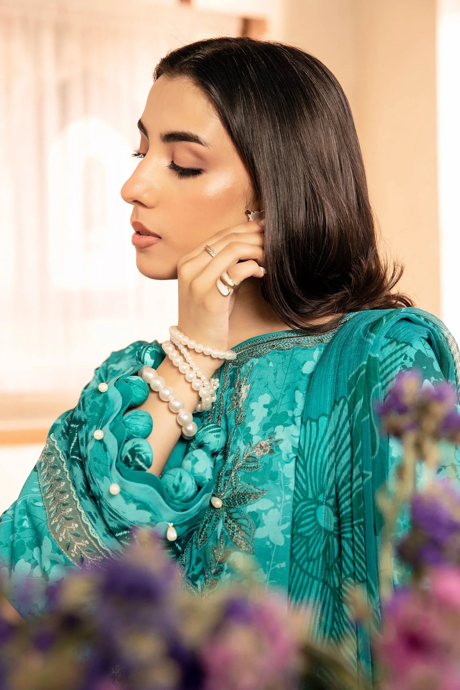Maria B | Eid Basic Lawn | MB-CUS25-910A - Aqsa Fabrics