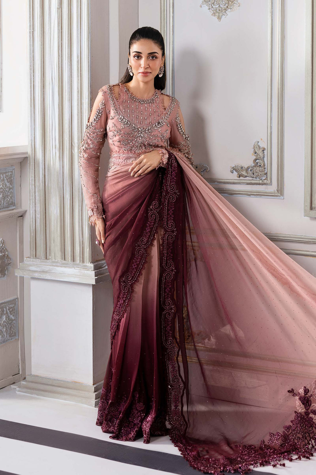 Maria B | Embroidered 2025 | BD-3001 - Aqsa Fabrics