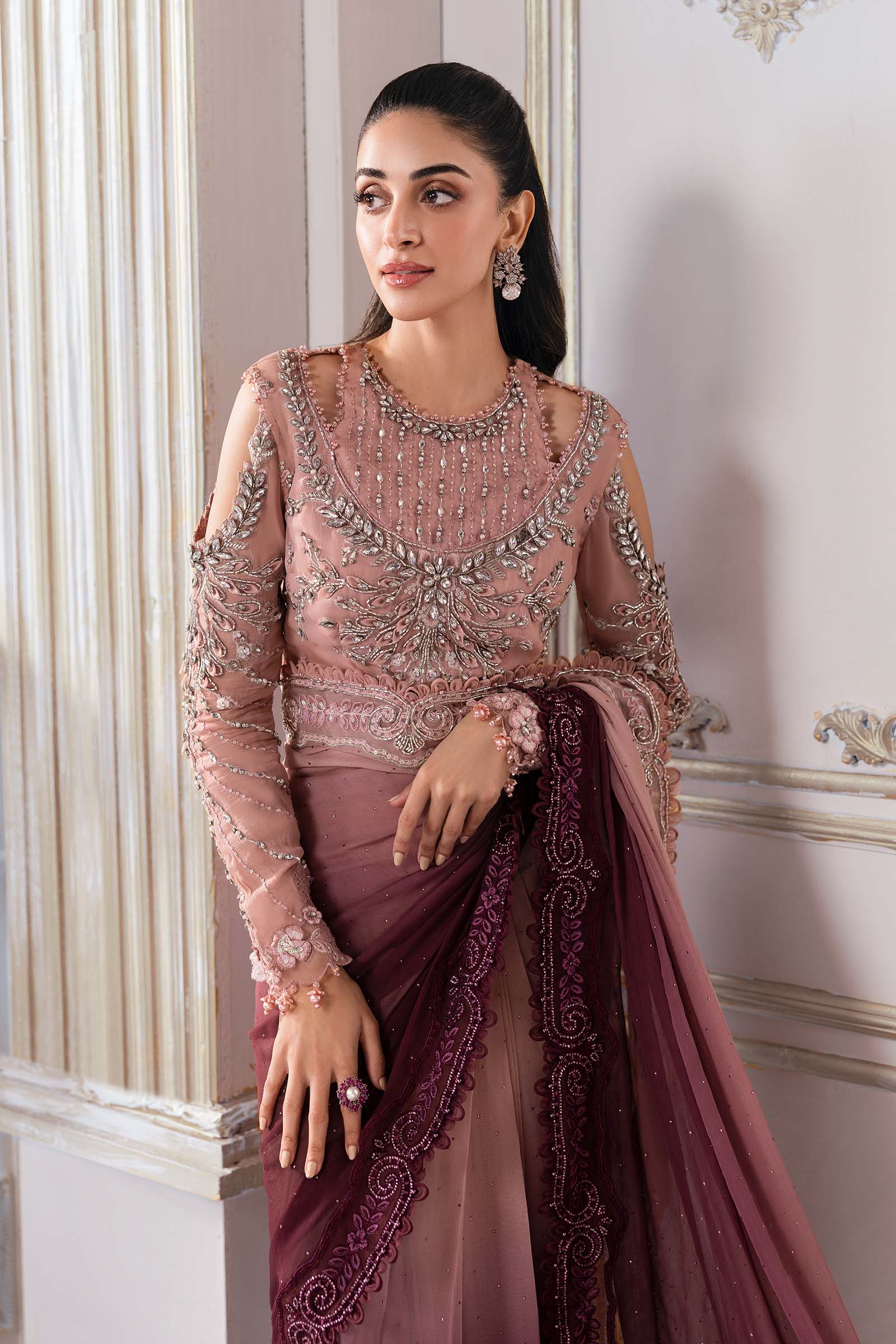 Maria B | Embroidered 2025 | BD-3001 - Aqsa Fabrics