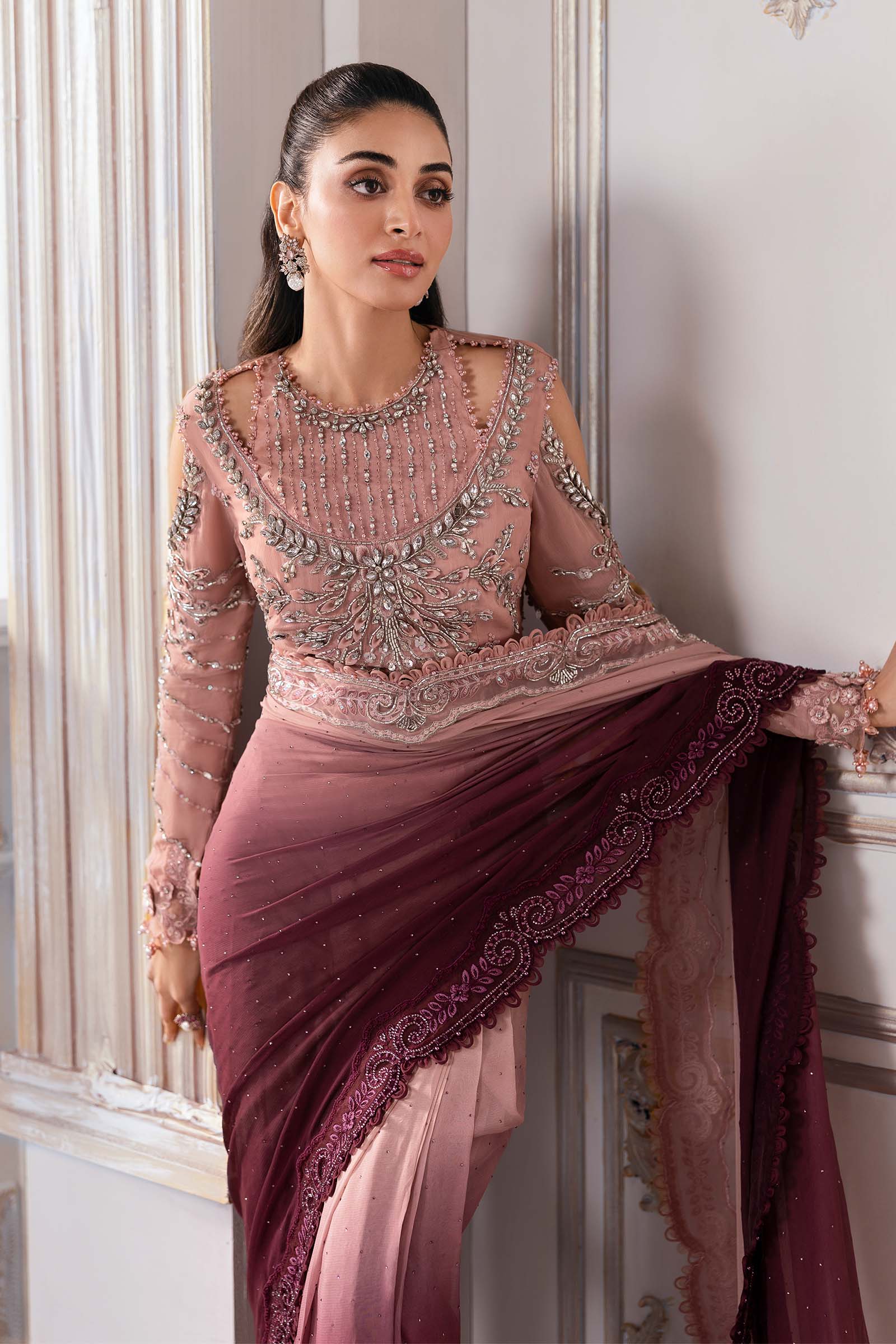 Maria B | Embroidered 2025 | BD-3001 - Aqsa Fabrics