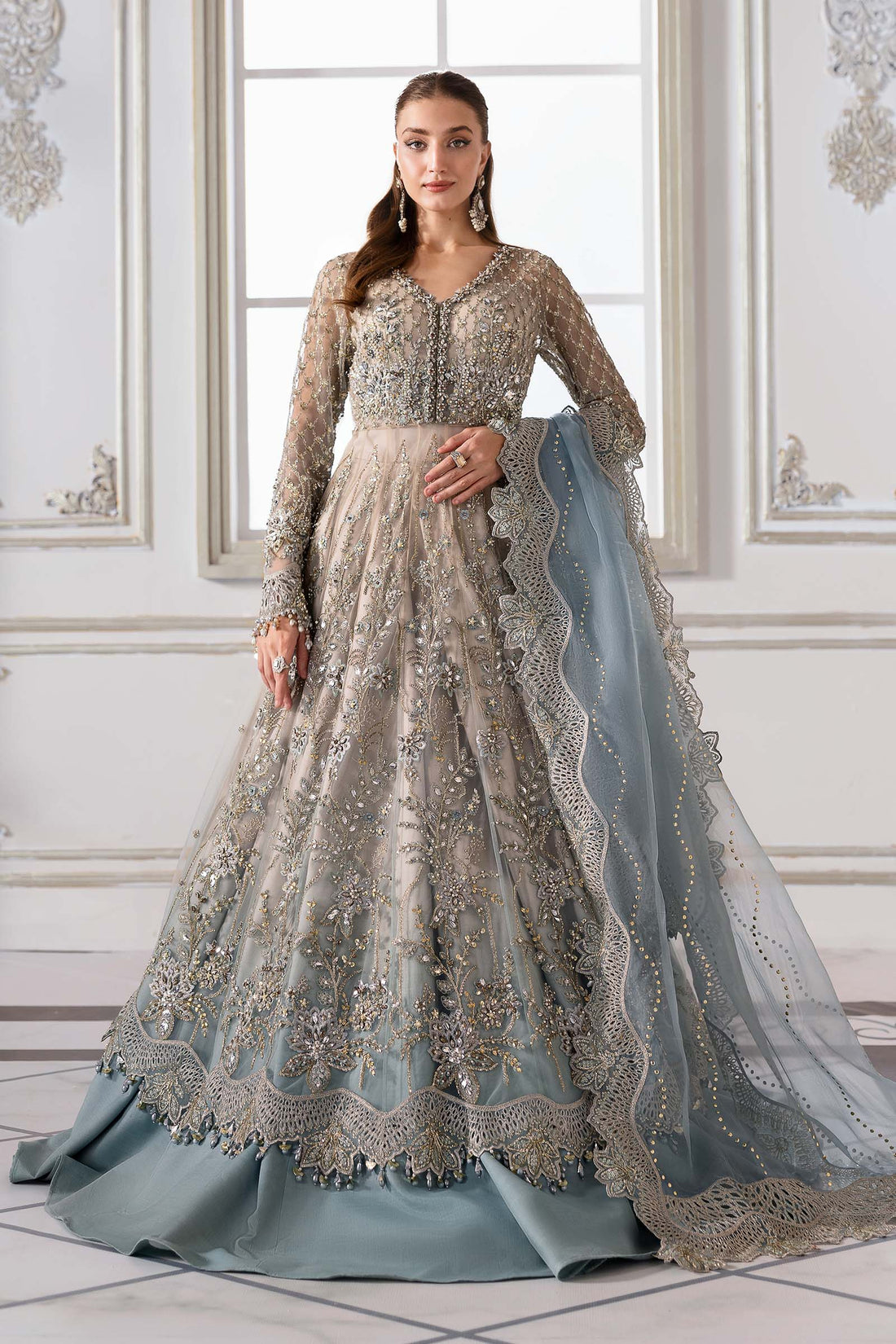Maria B | Embroidered 2025 | BD-3002 - Aqsa Fabrics