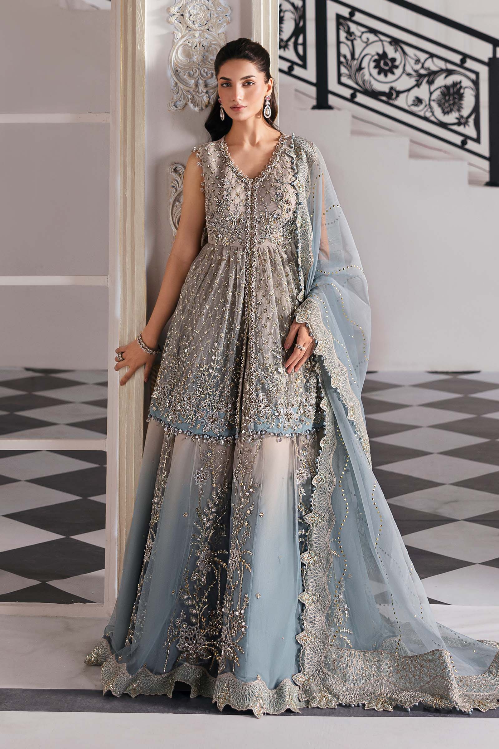 Maria B | Embroidered 2025 | BD-3002 - Aqsa Fabrics