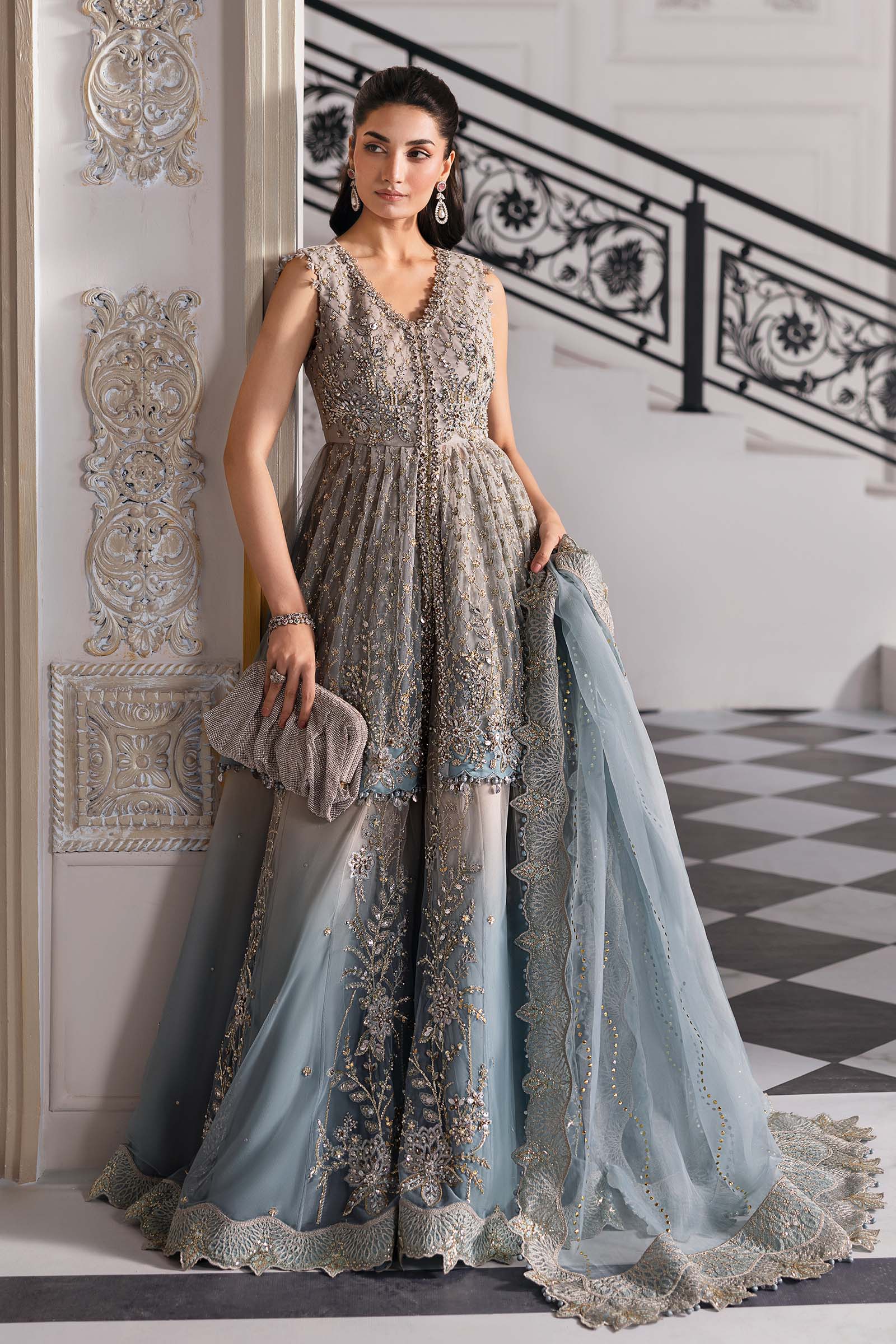 Maria B | Embroidered 2025 | BD-3002 - Aqsa Fabrics