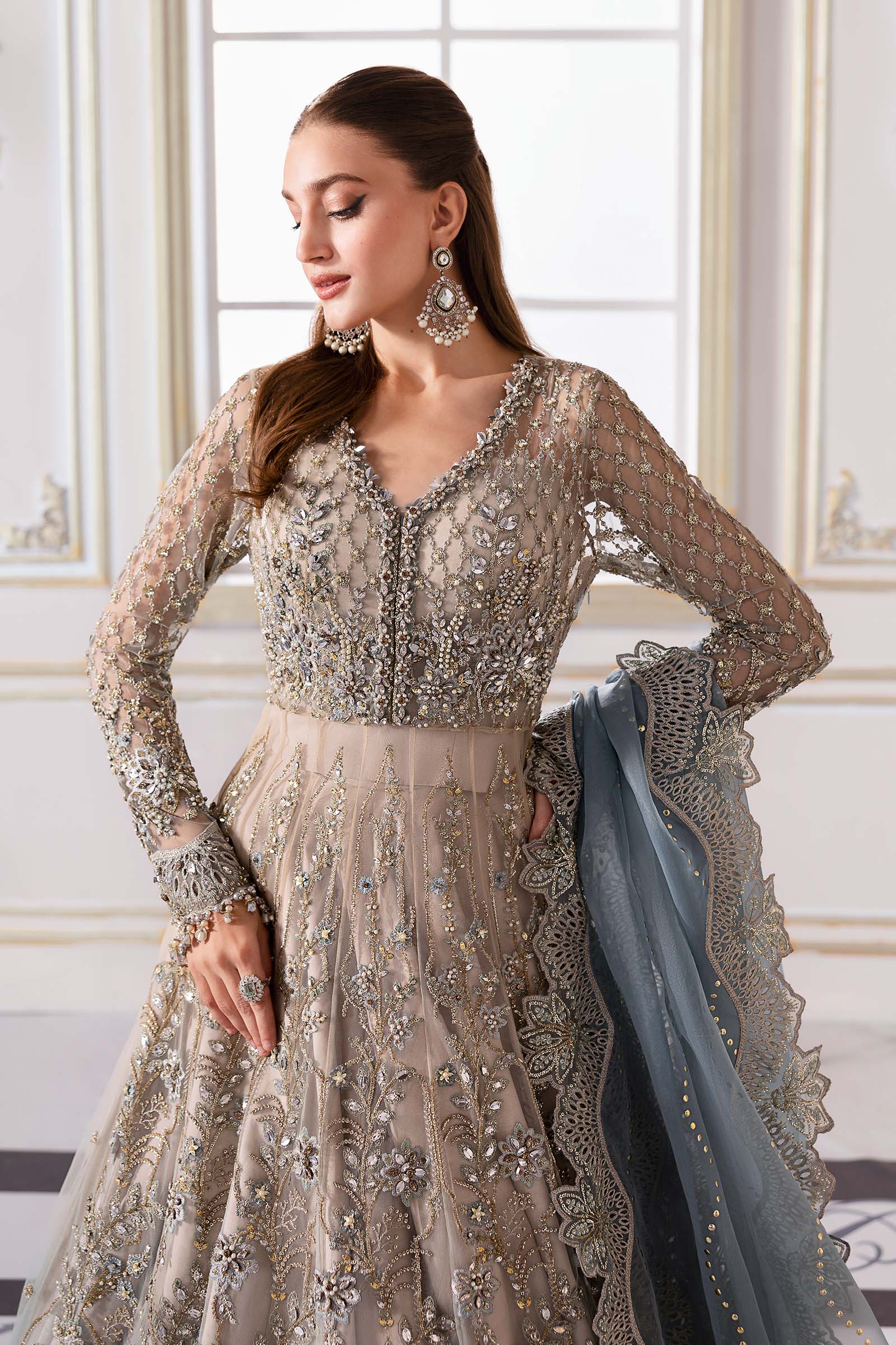 Maria B | Embroidered 2025 | BD-3002 - Aqsa Fabrics