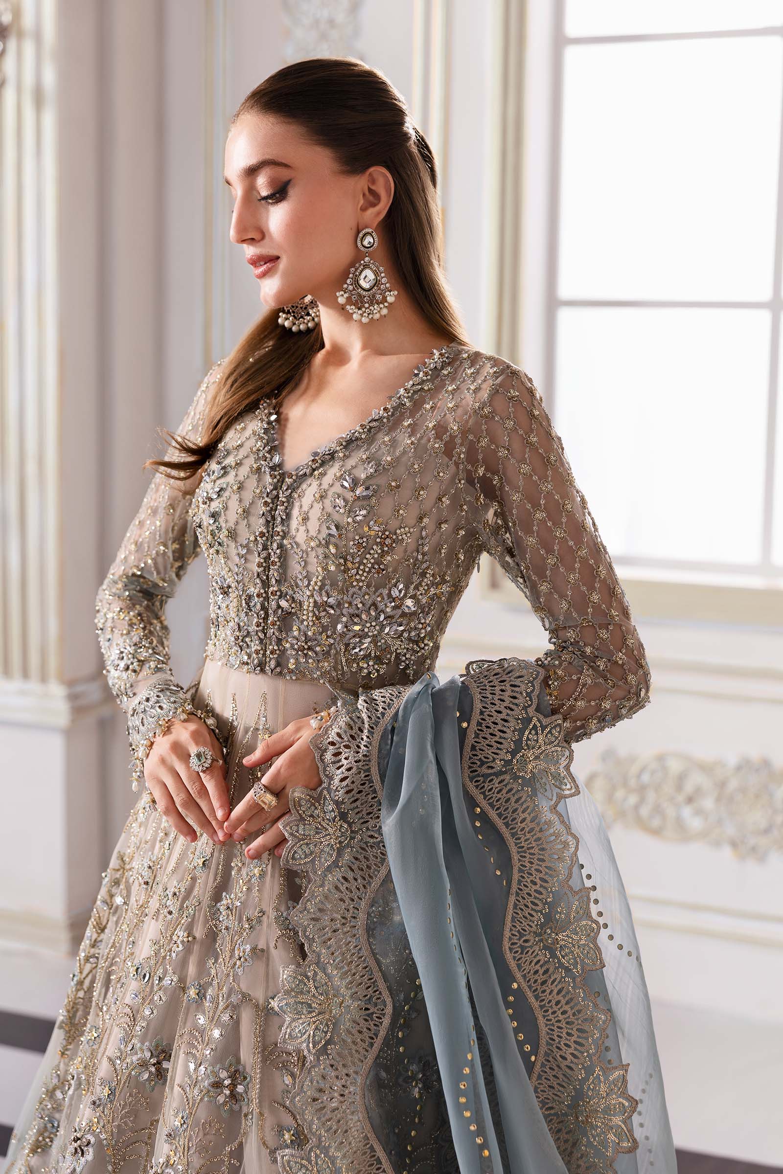 Maria B | Embroidered 2025 | BD-3002 - Aqsa Fabrics