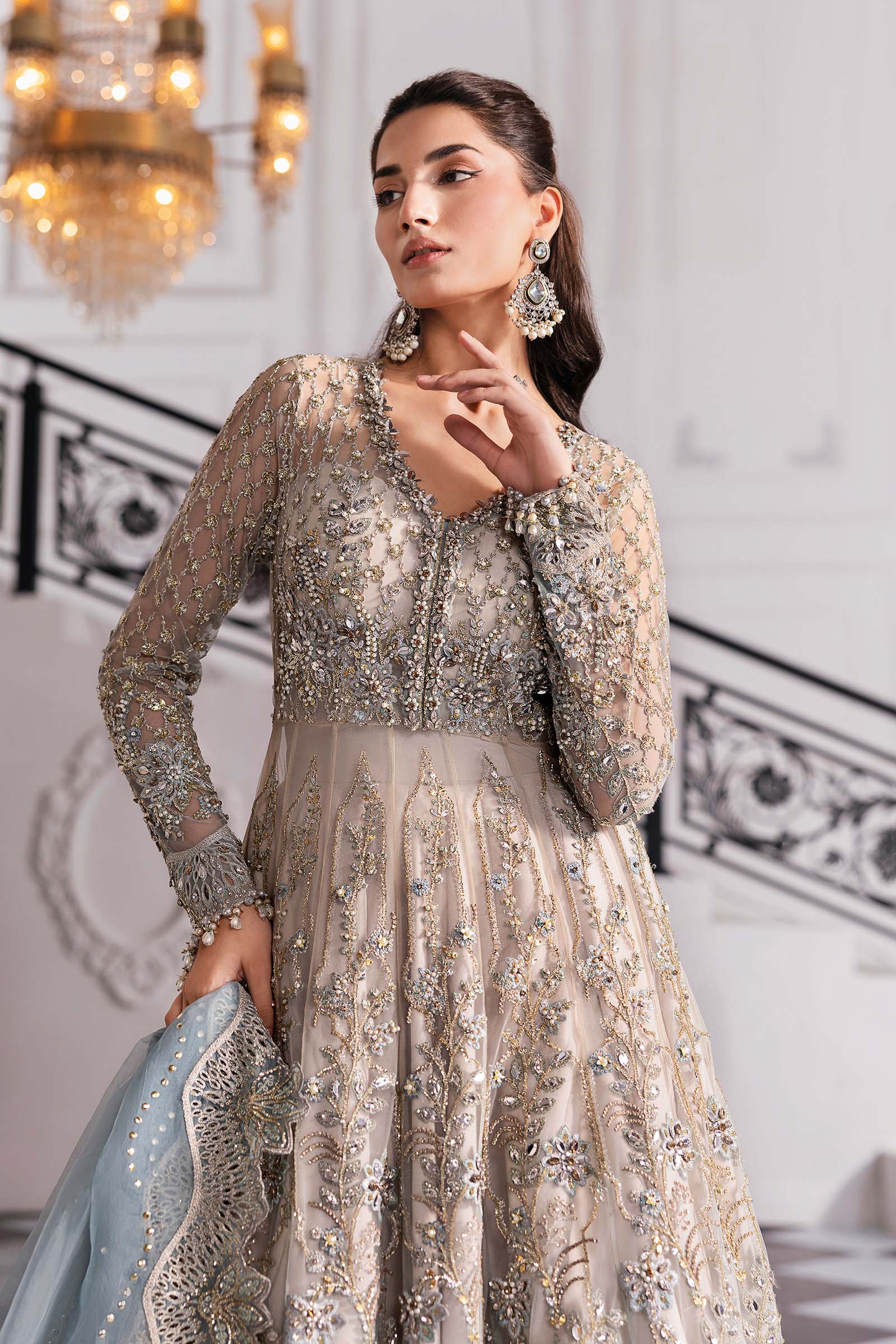 Maria B | Embroidered 2025 | BD-3002 - Aqsa Fabrics