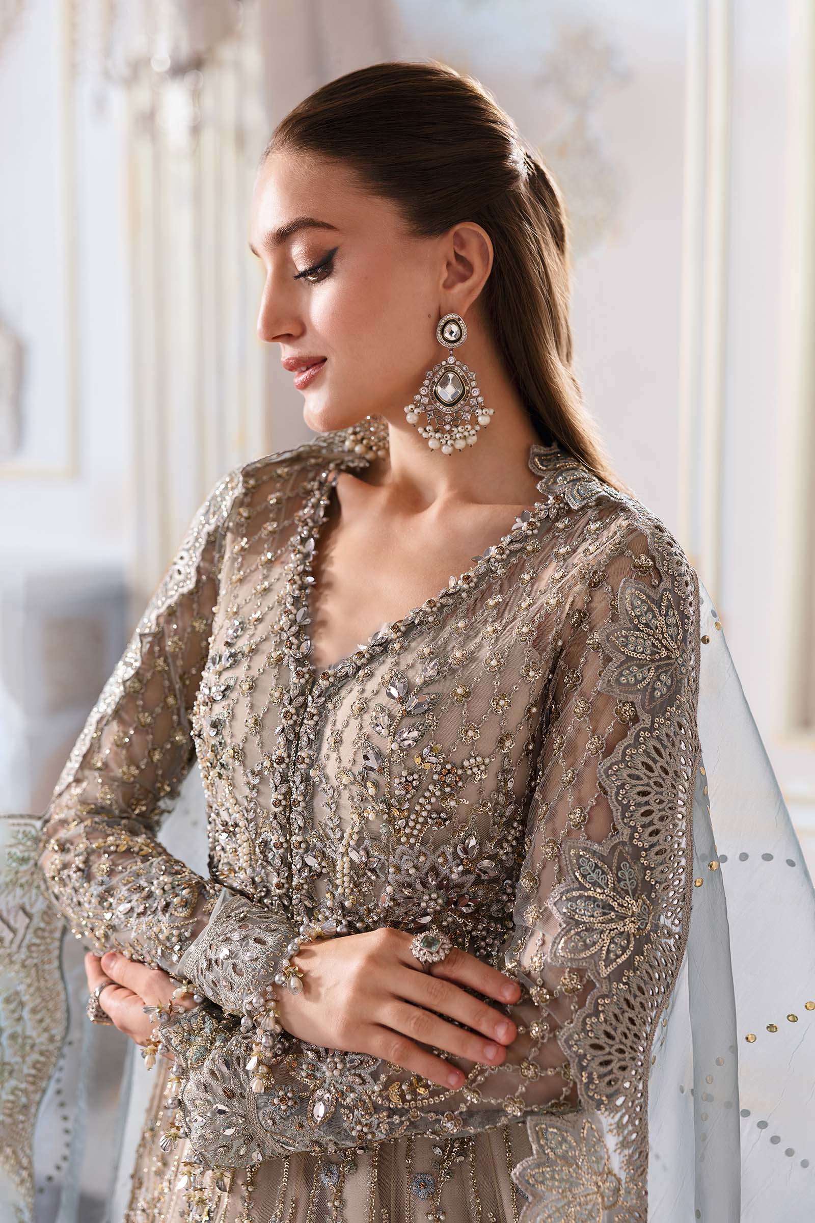 Maria B | Embroidered 2025 | BD-3002 - Aqsa Fabrics
