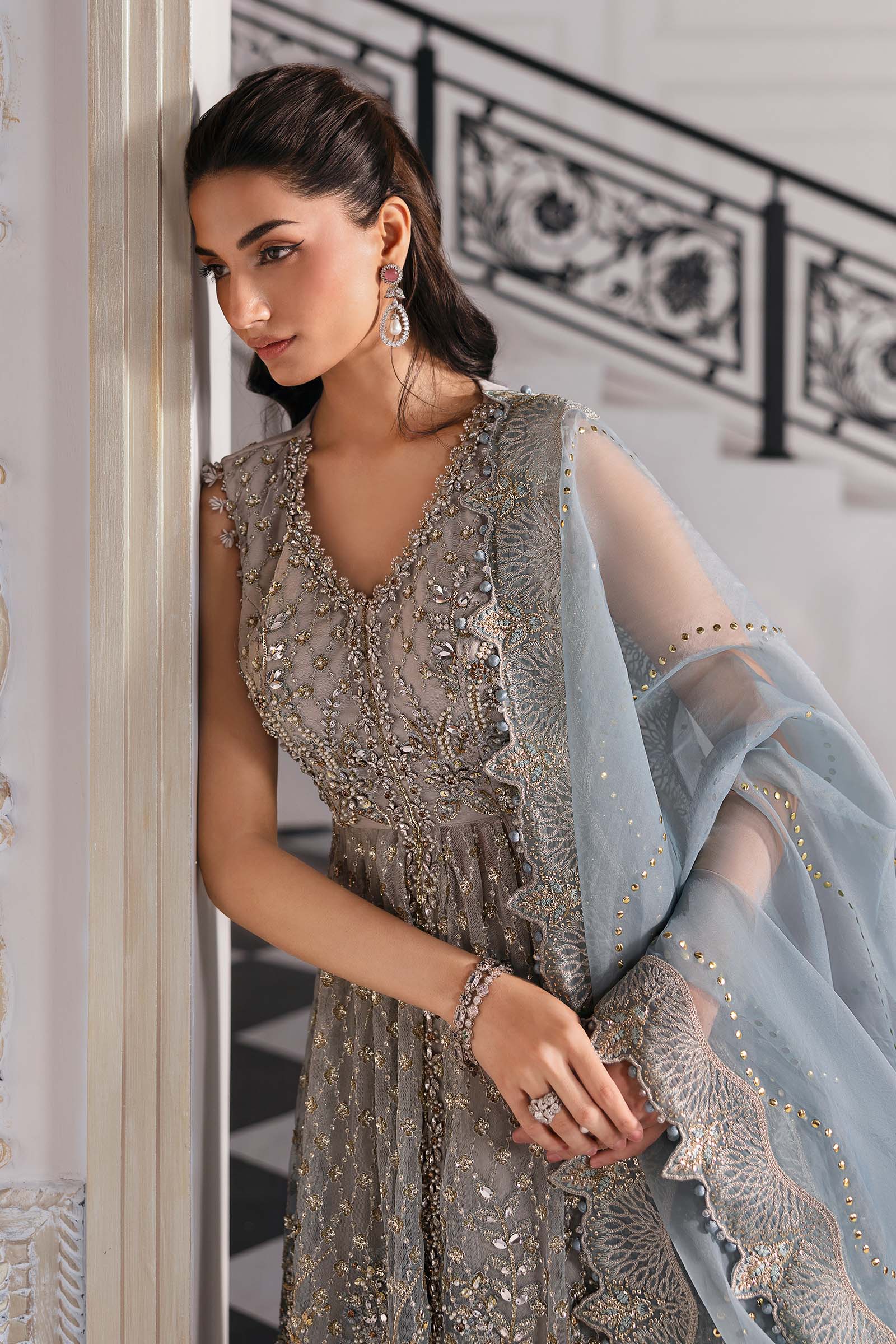 Maria B | Embroidered 2025 | BD-3002 - Aqsa Fabrics