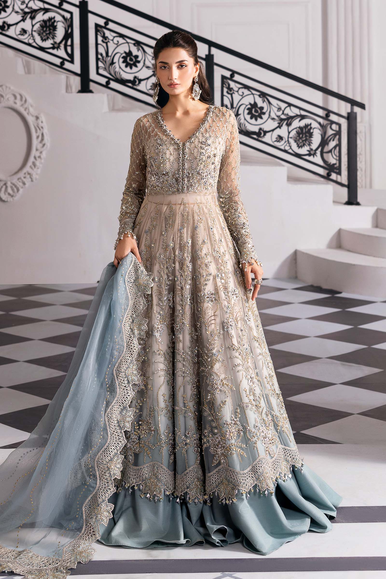 Maria B | Embroidered 2025 | BD-3002 - Aqsa Fabrics