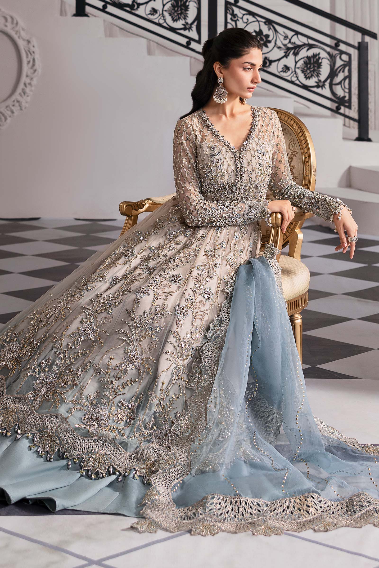 Maria B | Embroidered 2025 | BD-3002 - Aqsa Fabrics