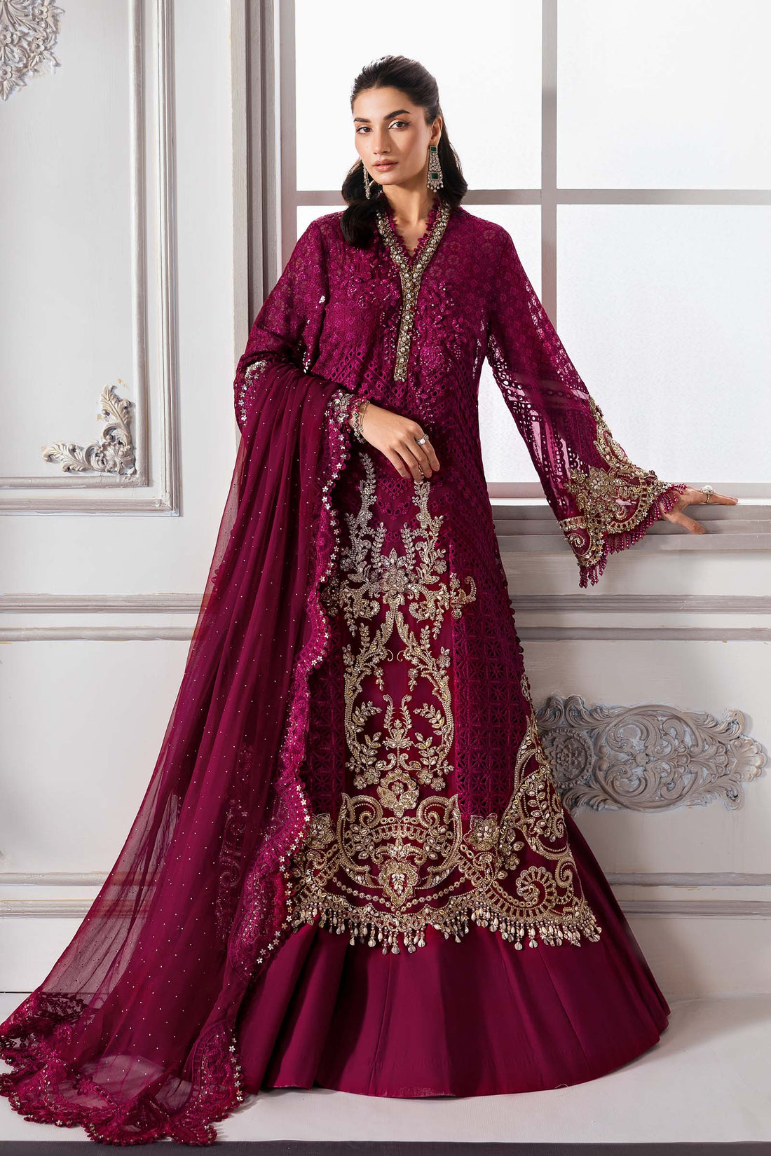 Maria B | Embroidered 2025 | BD-3003 - Aqsa Fabrics