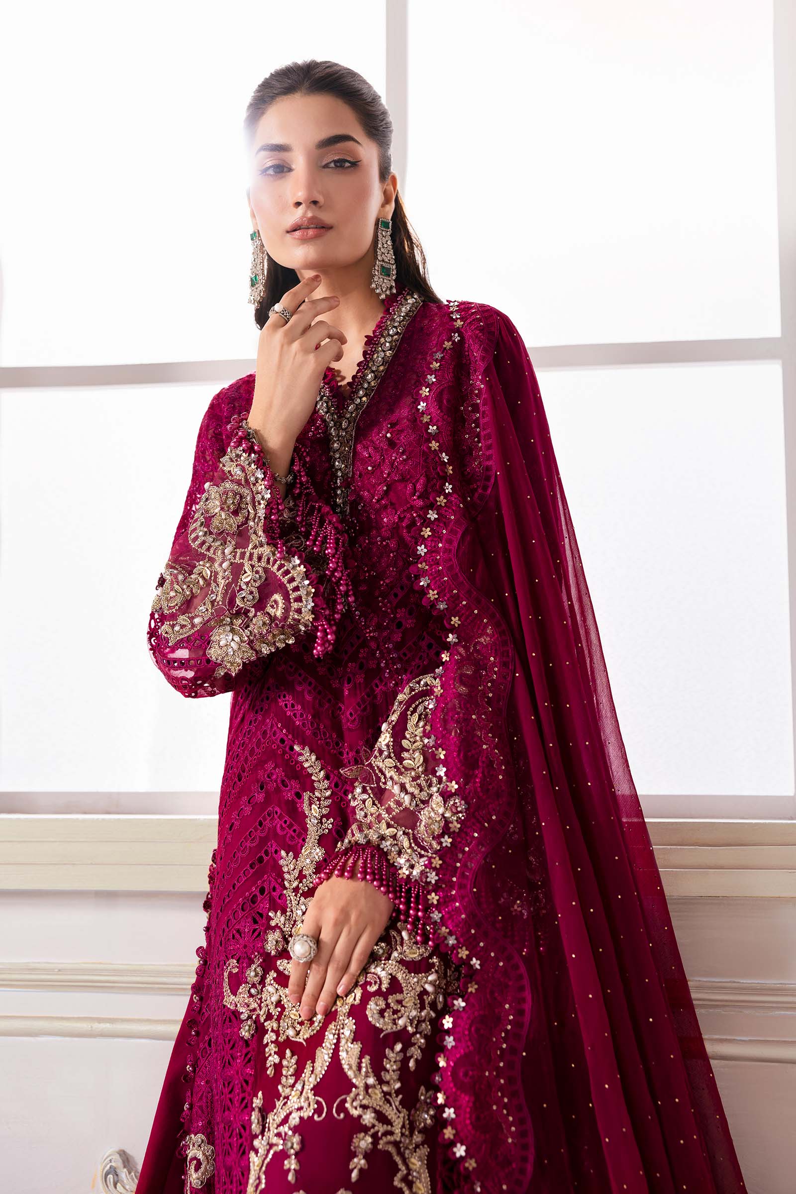 Maria B | Embroidered 2025 | BD-3003 - Aqsa Fabrics
