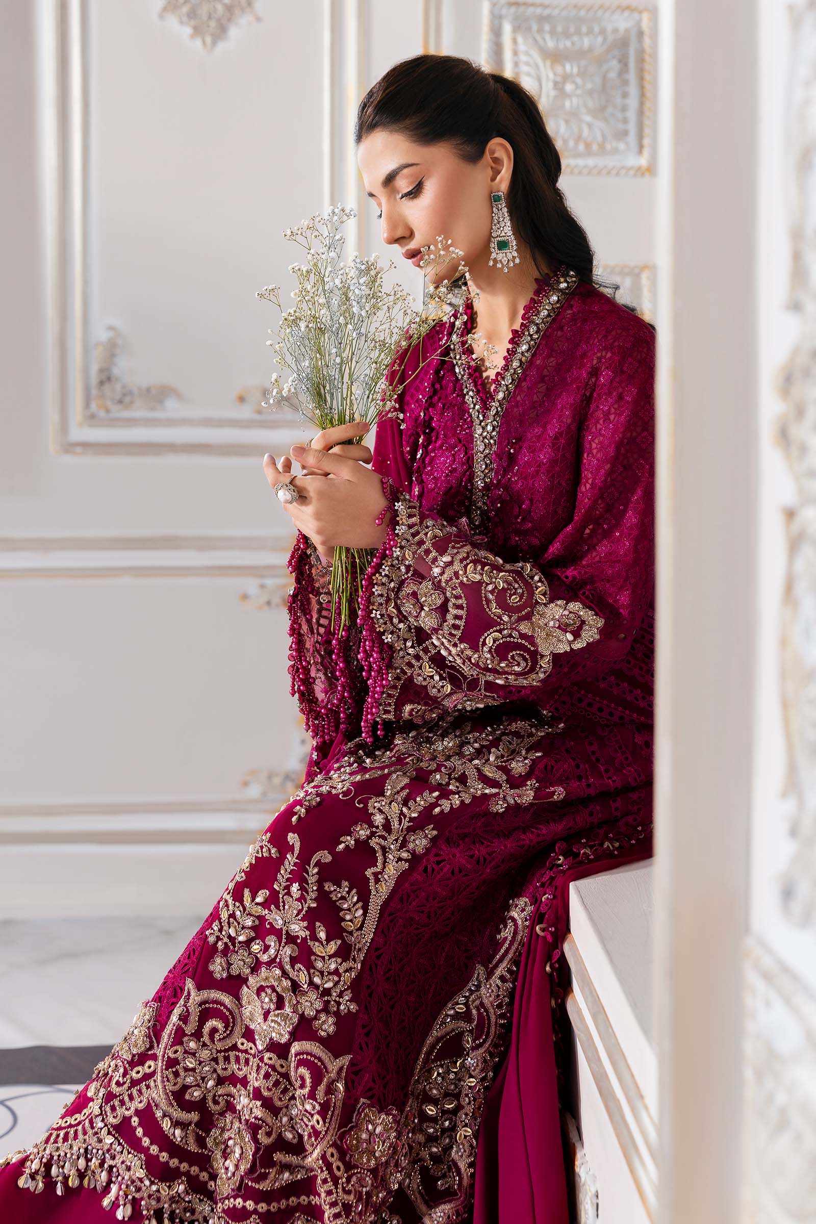 Maria B | Embroidered 2025 | BD-3003 - Aqsa Fabrics