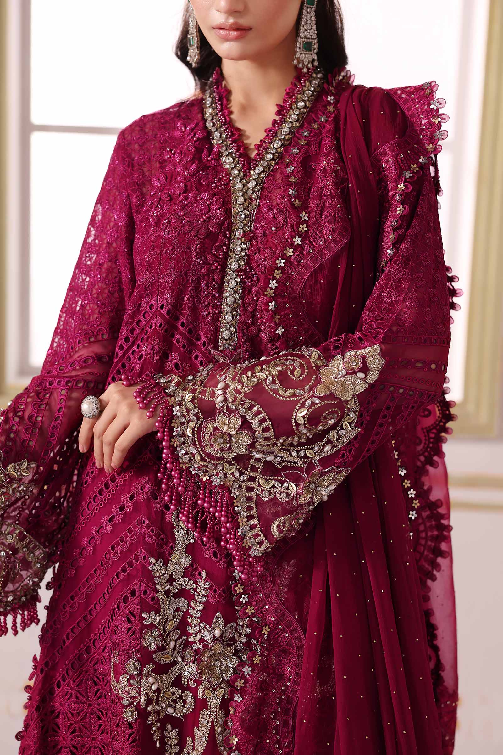 Maria B | Embroidered 2025 | BD-3003 - Aqsa Fabrics