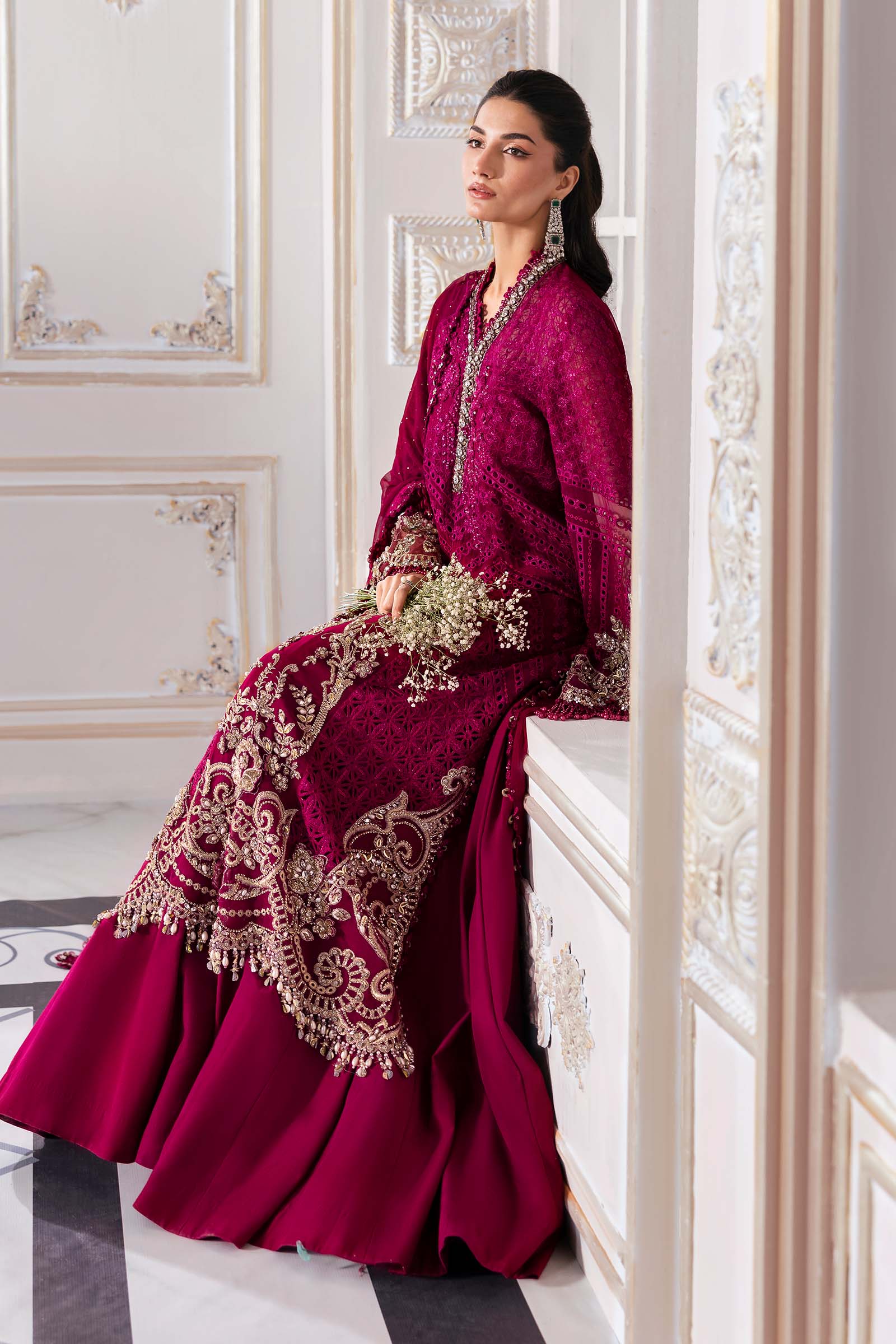 Maria B | Embroidered 2025 | BD-3003 - Aqsa Fabrics
