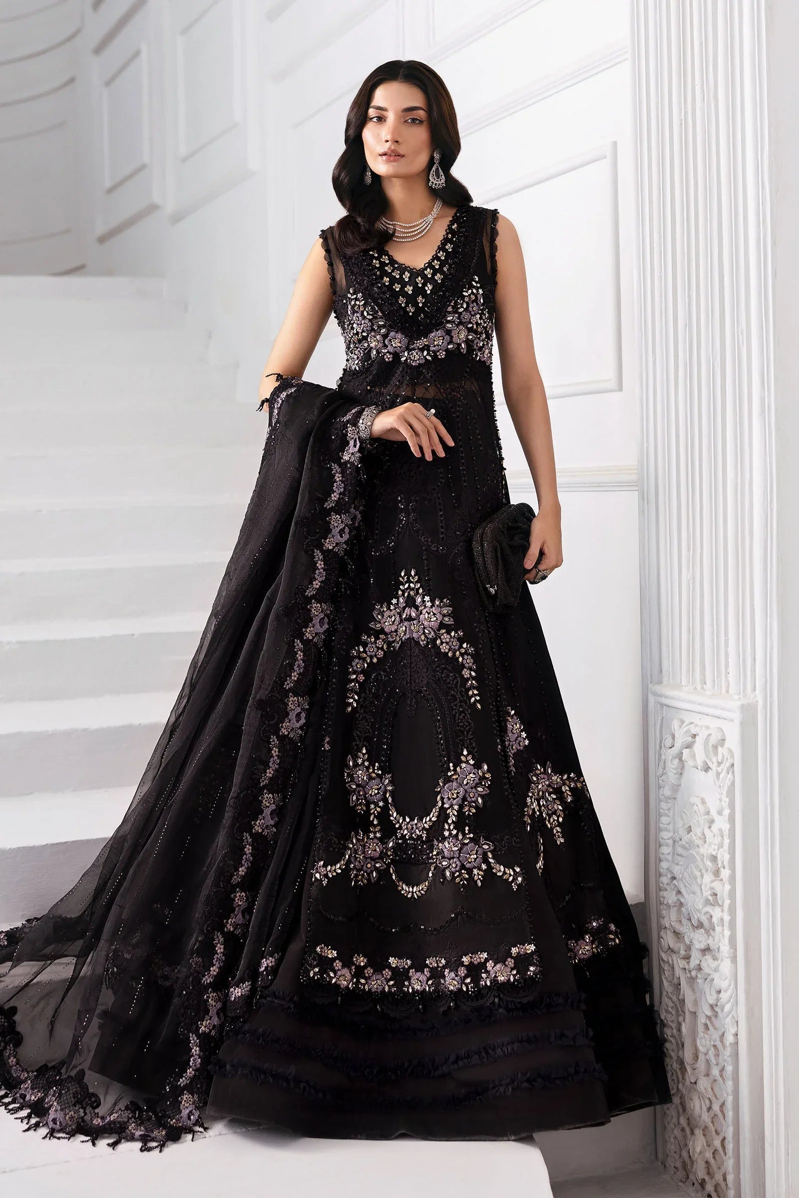 Maria B | Embroidered 2025 | BD-3004 - Aqsa Fabrics