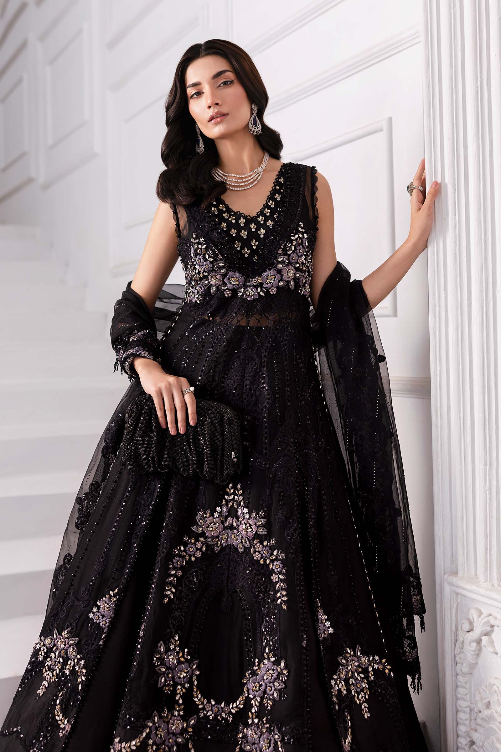 Maria B | Embroidered 2025 | BD-3004 - Aqsa Fabrics