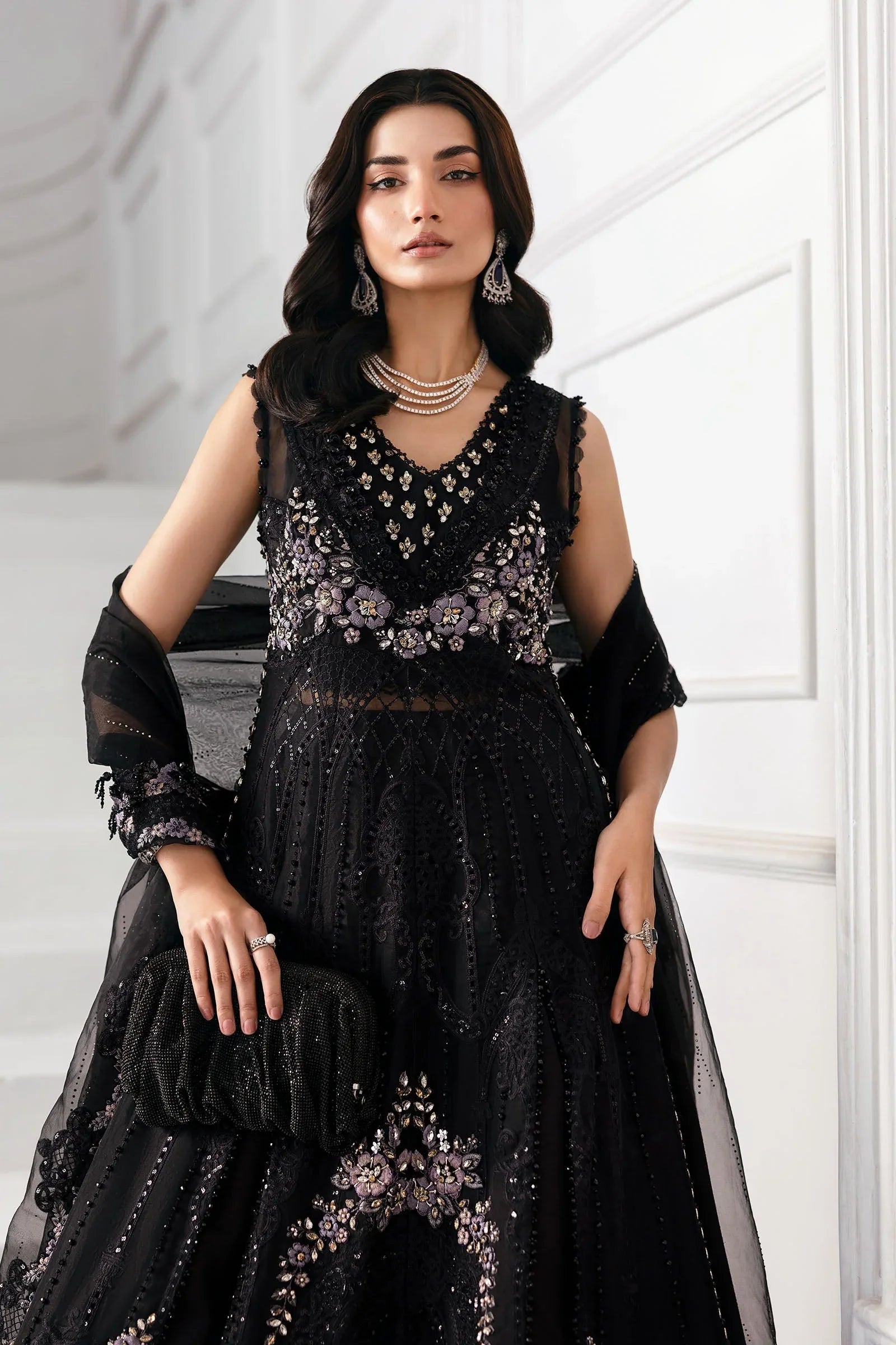 Maria B | Embroidered 2025 | BD-3004 - Aqsa Fabrics