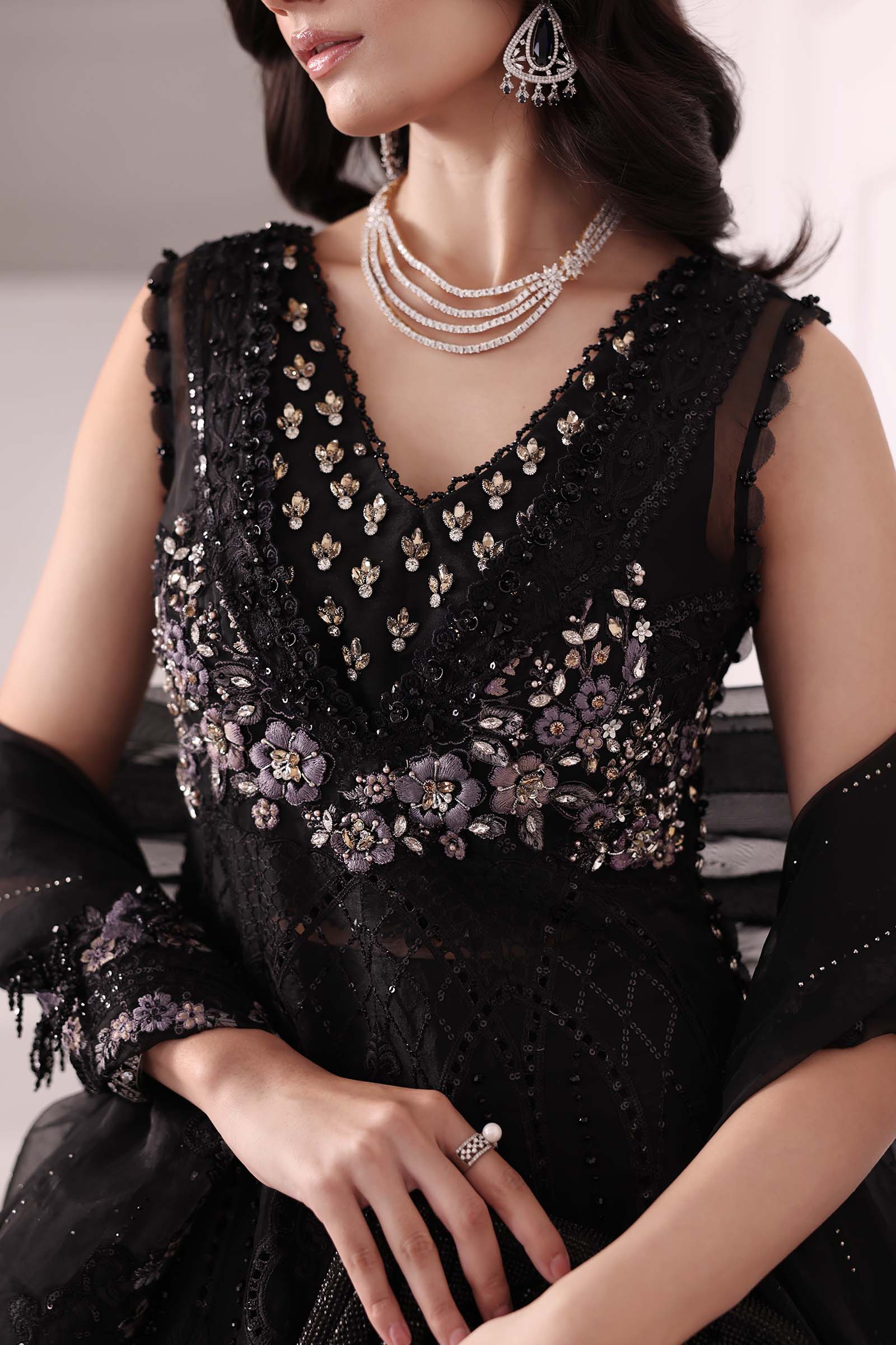 Maria B | Embroidered 2025 | BD-3004 - Aqsa Fabrics