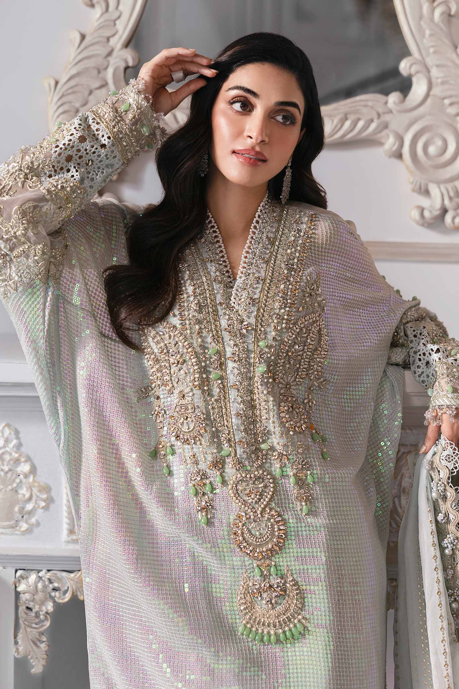 Maria B | Embroidered 2025 | BD-3005 - Aqsa Fabrics