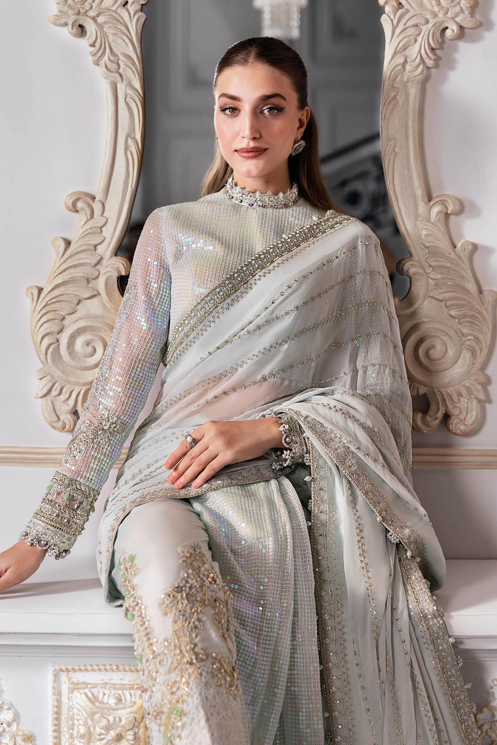 Maria B | Embroidered 2025 | BD-3005 - Aqsa Fabrics