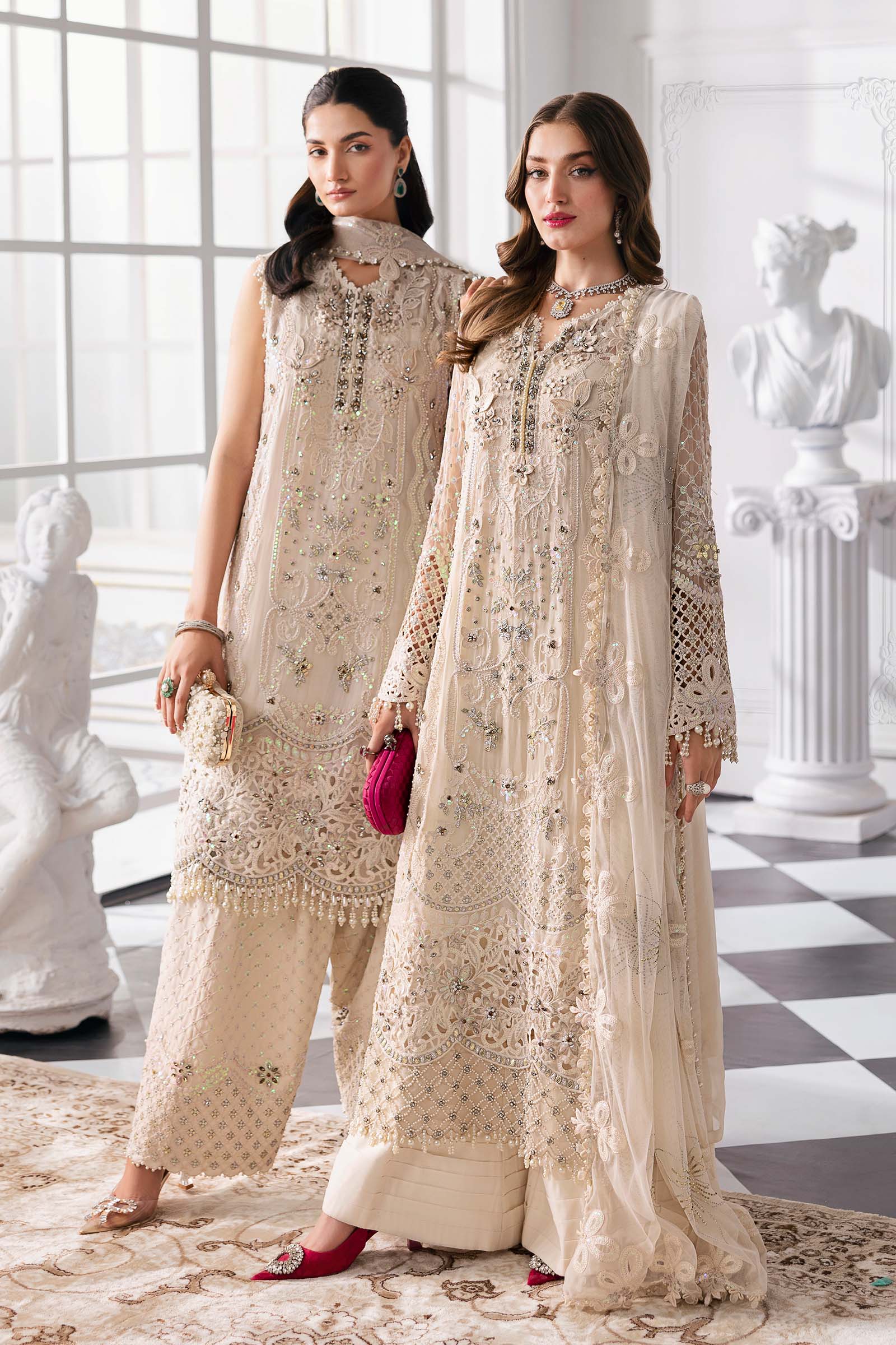 Maria B | Embroidered 2025 | BD-3007 - Aqsa Fabrics