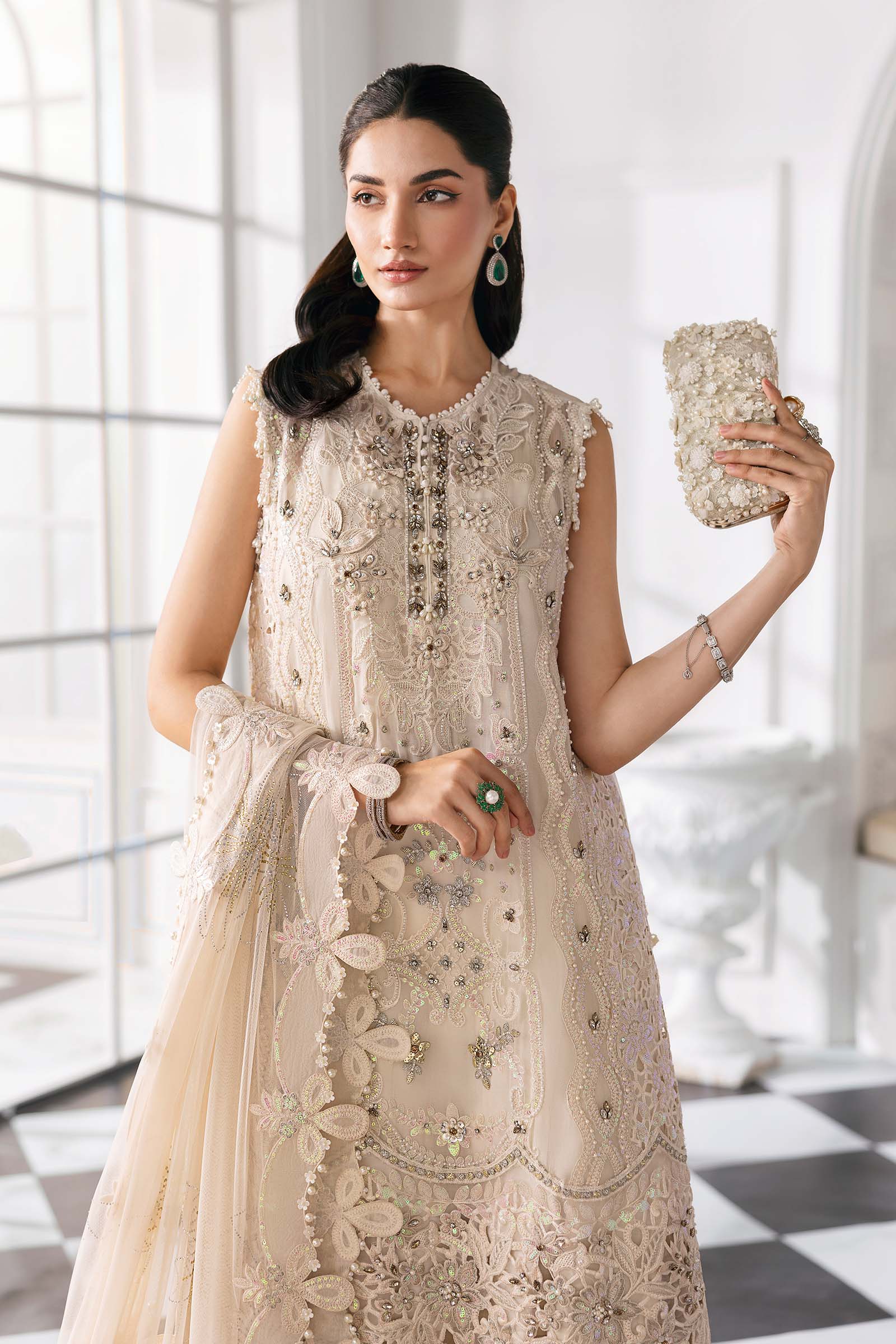 Maria B | Embroidered 2025 | BD-3007 - Aqsa Fabrics