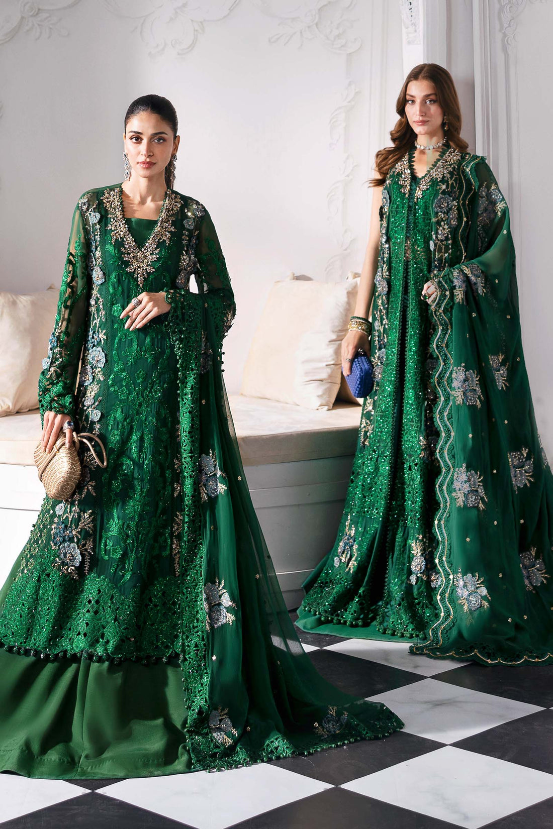 Maria B | Embroidered 2025 | BD-3008 - Aqsa Fabrics