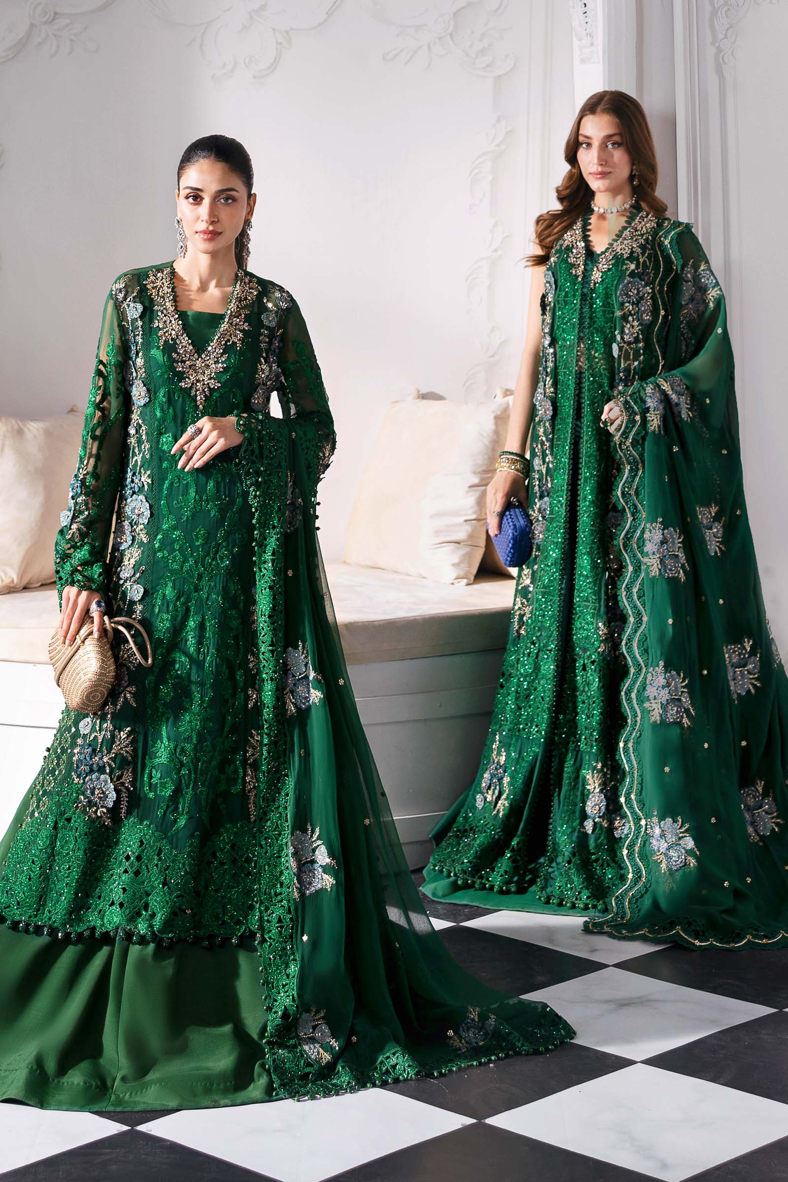 Maria B | Embroidered 2025 | BD-3008 - Aqsa Fabrics