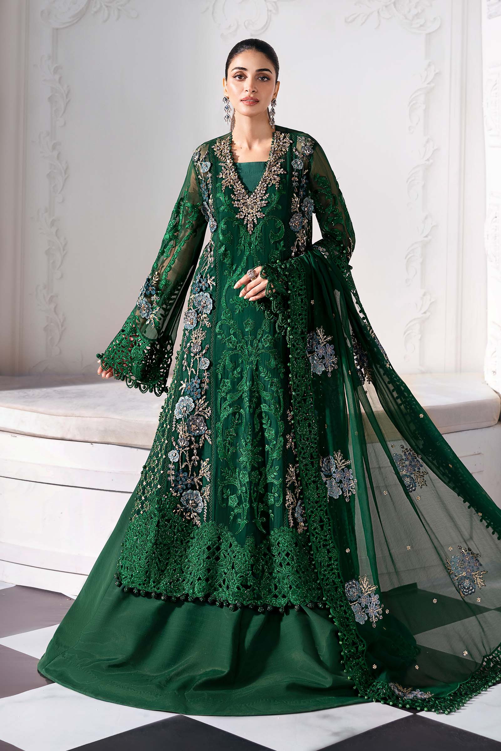Maria B | Embroidered 2025 | BD-3008 - Aqsa Fabrics
