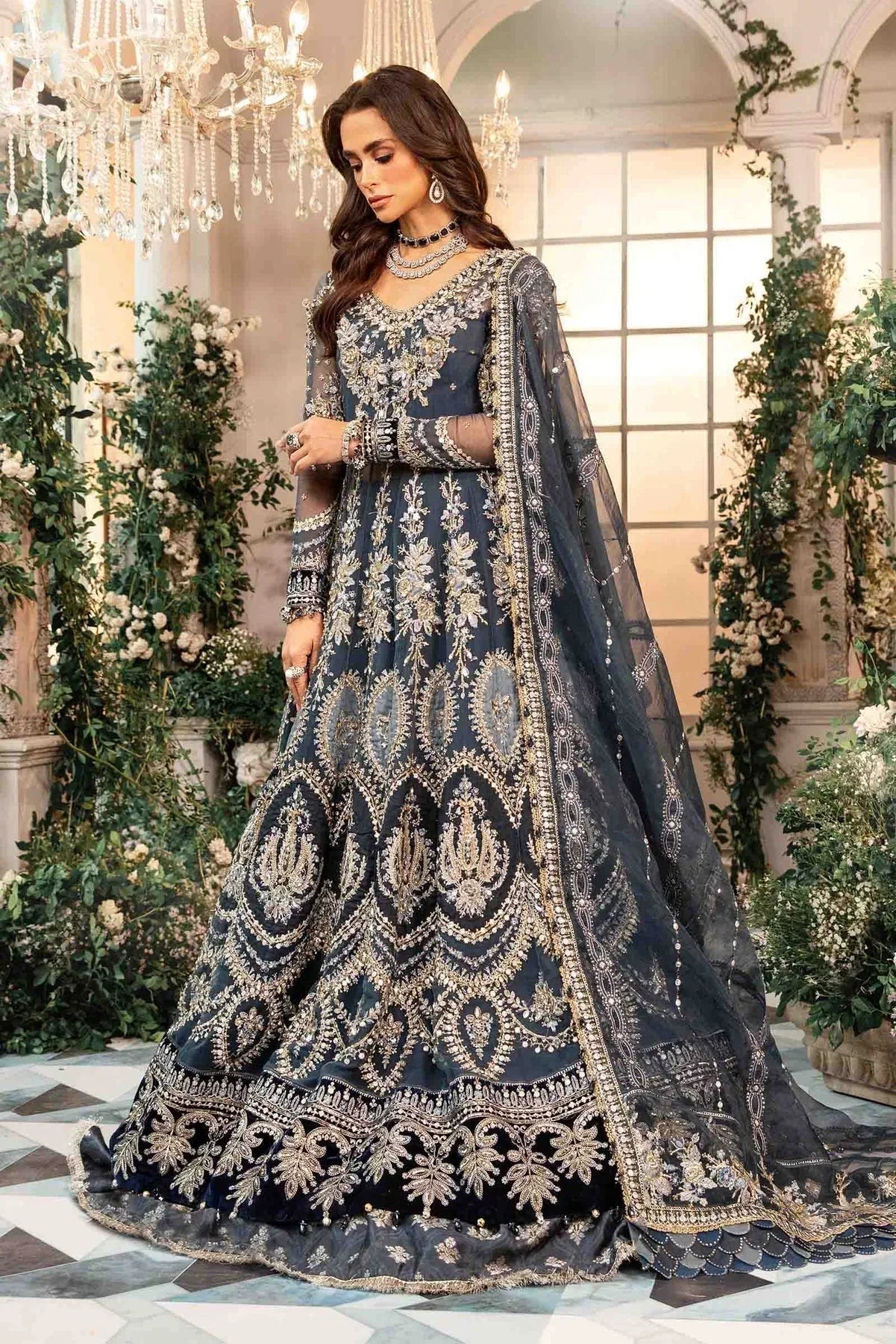 Maria B | Embroidered Formals 24 | Organza Suit | BD-2901 - Aqsa Fabrics