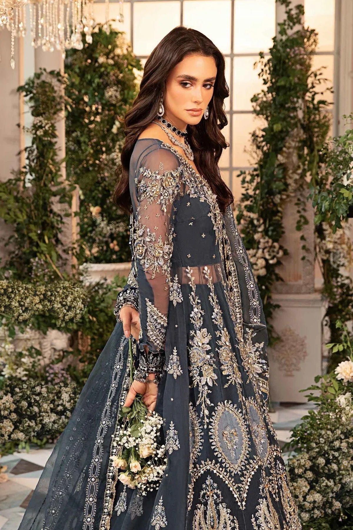 Maria B | Embroidered Formals 24 | Organza Suit | BD-2901 - Aqsa Fabrics