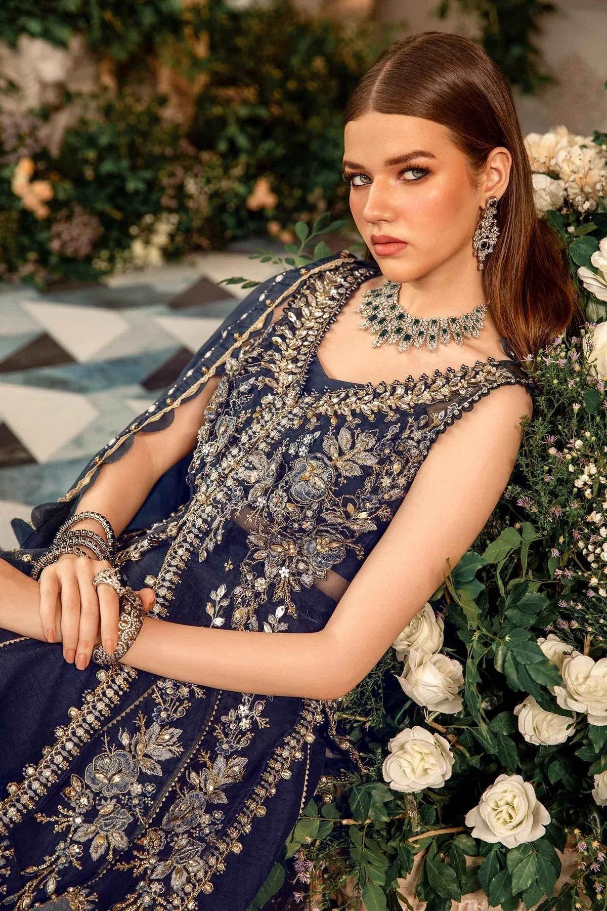 Maria B | Embroidered Formals 24 | Organza Suit | BD-2901 - Aqsa Fabrics