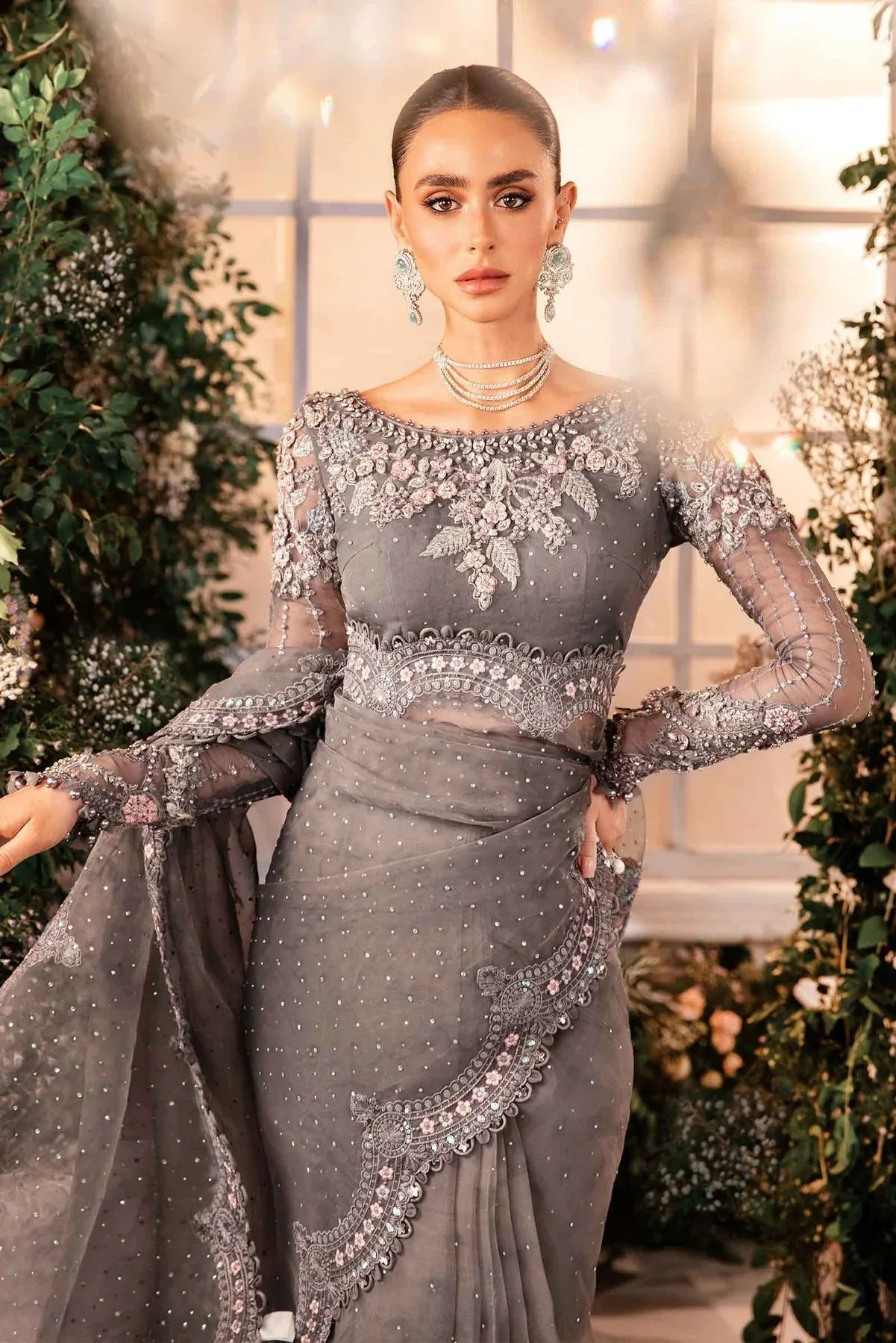 Maria B | Embroidered Formals 24 | Organza Suit | BD-2902 - Aqsa Fabrics