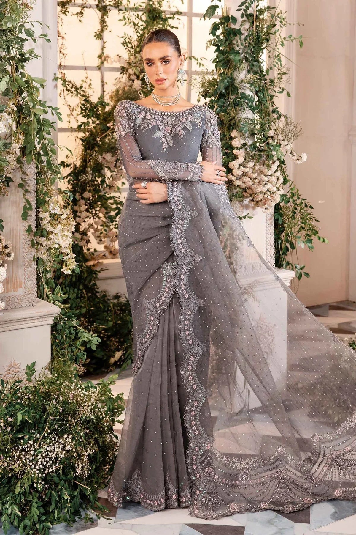 Maria B | Embroidered Formals 24 | Organza Suit | BD-2902 - Aqsa Fabrics
