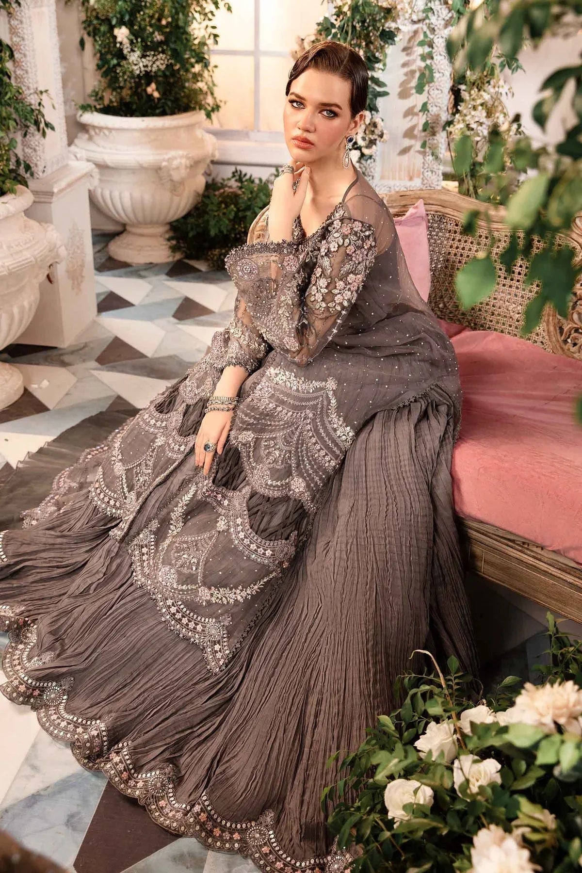 Maria B | Embroidered Formals 24 | Organza Suit | BD-2902 - Aqsa Fabrics