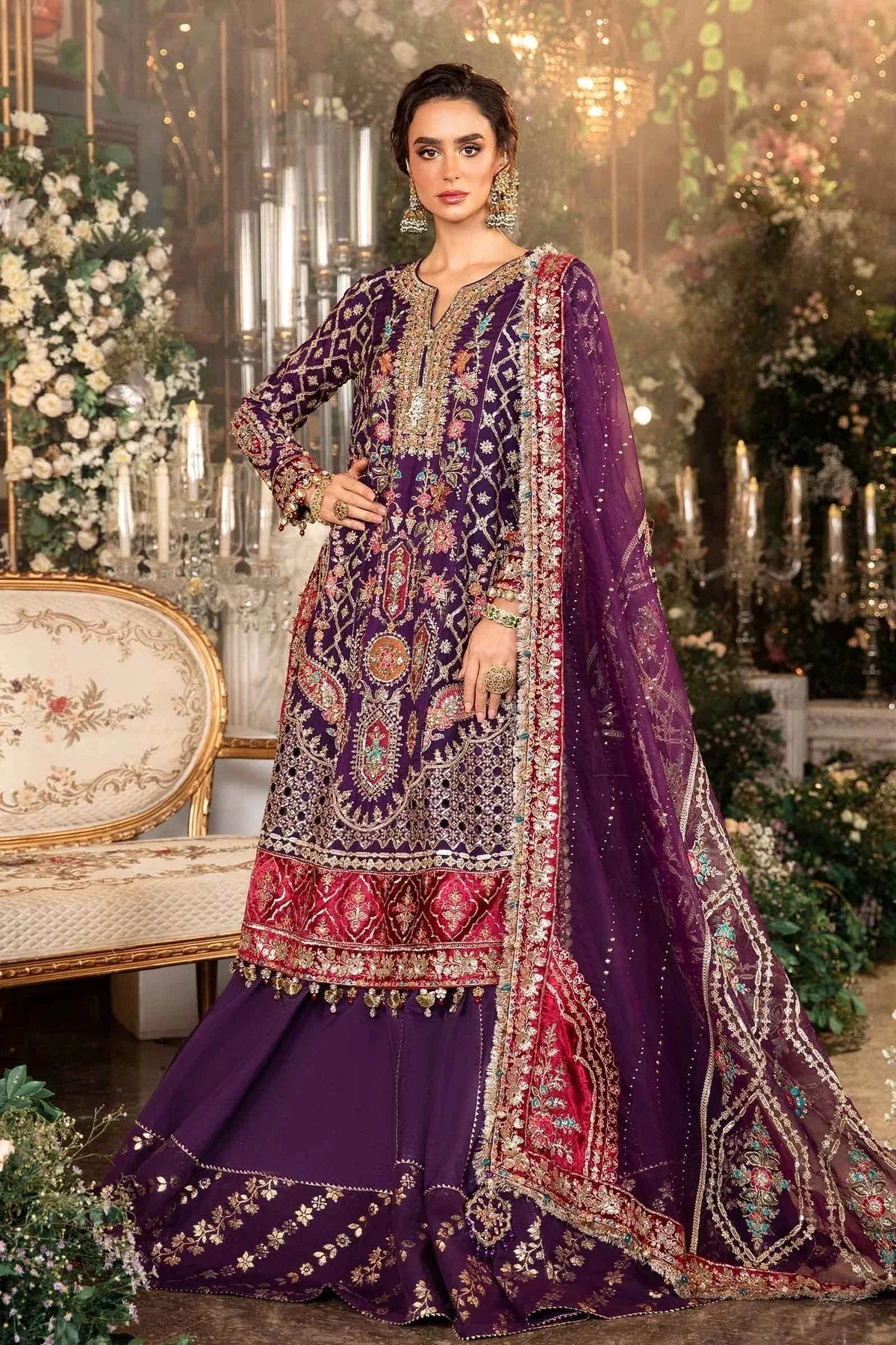 Maria B | Embroidered Formals 24 | Organza Suit | BD-2903 - Aqsa Fabrics