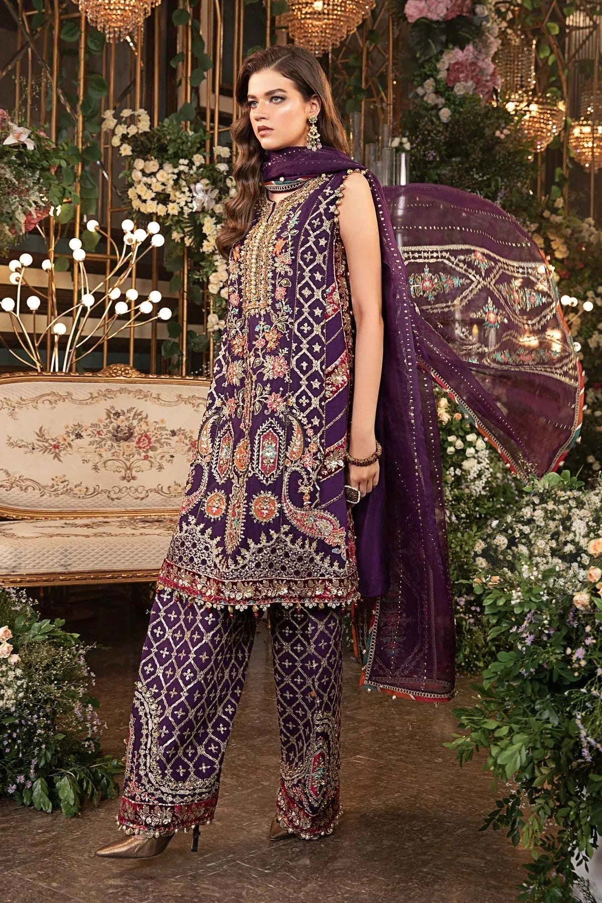 Maria B | Embroidered Formals 24 | Organza Suit | BD-2903 - Aqsa Fabrics