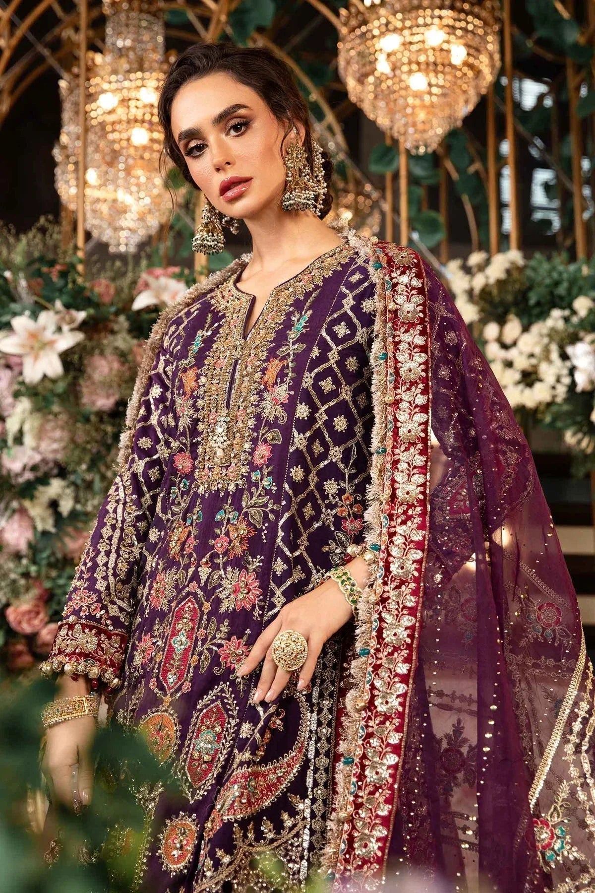 Maria B | Embroidered Formals 24 | Organza Suit | BD-2903 - Aqsa Fabrics